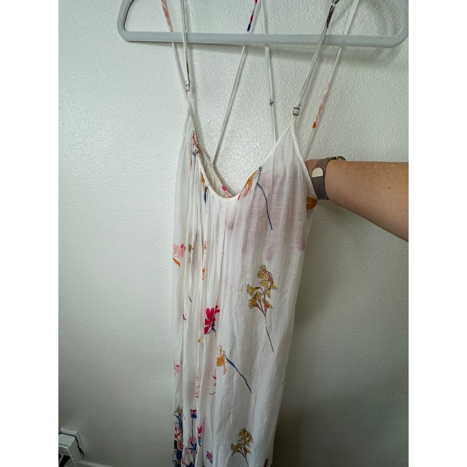Other Lovestitch White Floral Sleeveless Scoop Cross-Back Maxi Size M / US 6-8 / IT 42-44 - 5 Thumbnail