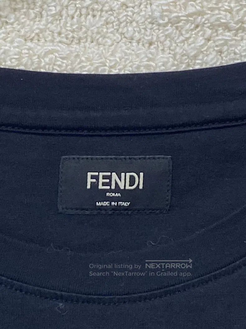 Fendi Fendi Black Letter Logo Short Sleeve T-Shirt Size US L / EU 52-54 / 3 - 3 Thumbnail