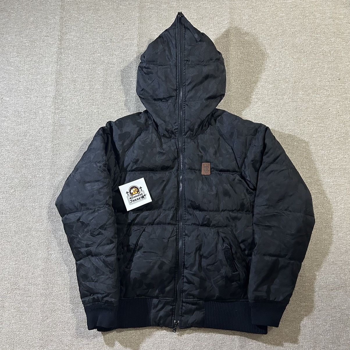 Bape Jacquard Camo Down Hoodie Jacket Size XS / US 0-2 / IT 36-38 - 1 Thumbnail
