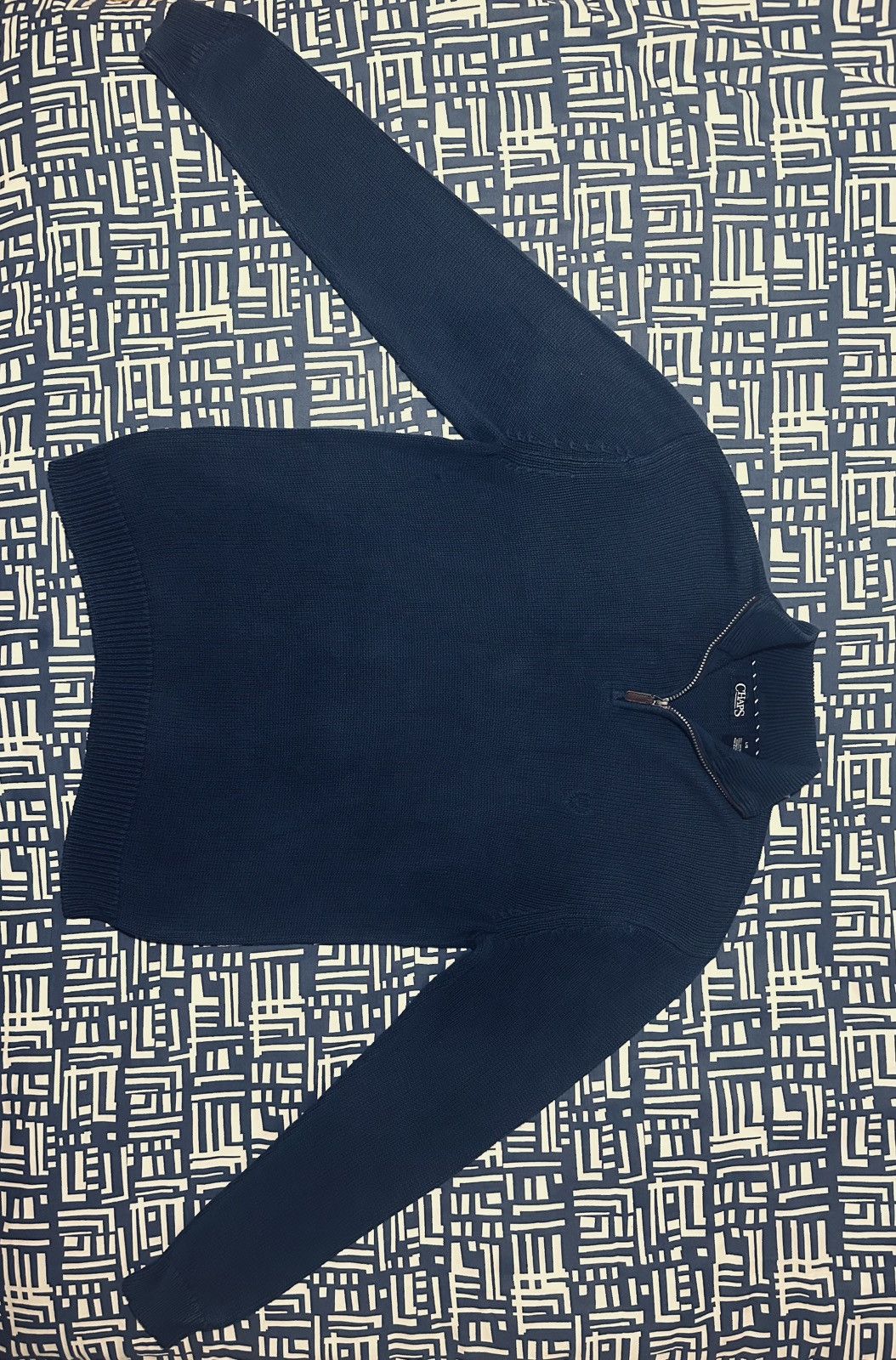 Chaps Ralph Lauren × Vintage CHAPS by RALPH LAUREN - Men's Zip Jumper Sweater - Rich Blue Size US L / EU 52-54 / 3 - 2 Thumbnail