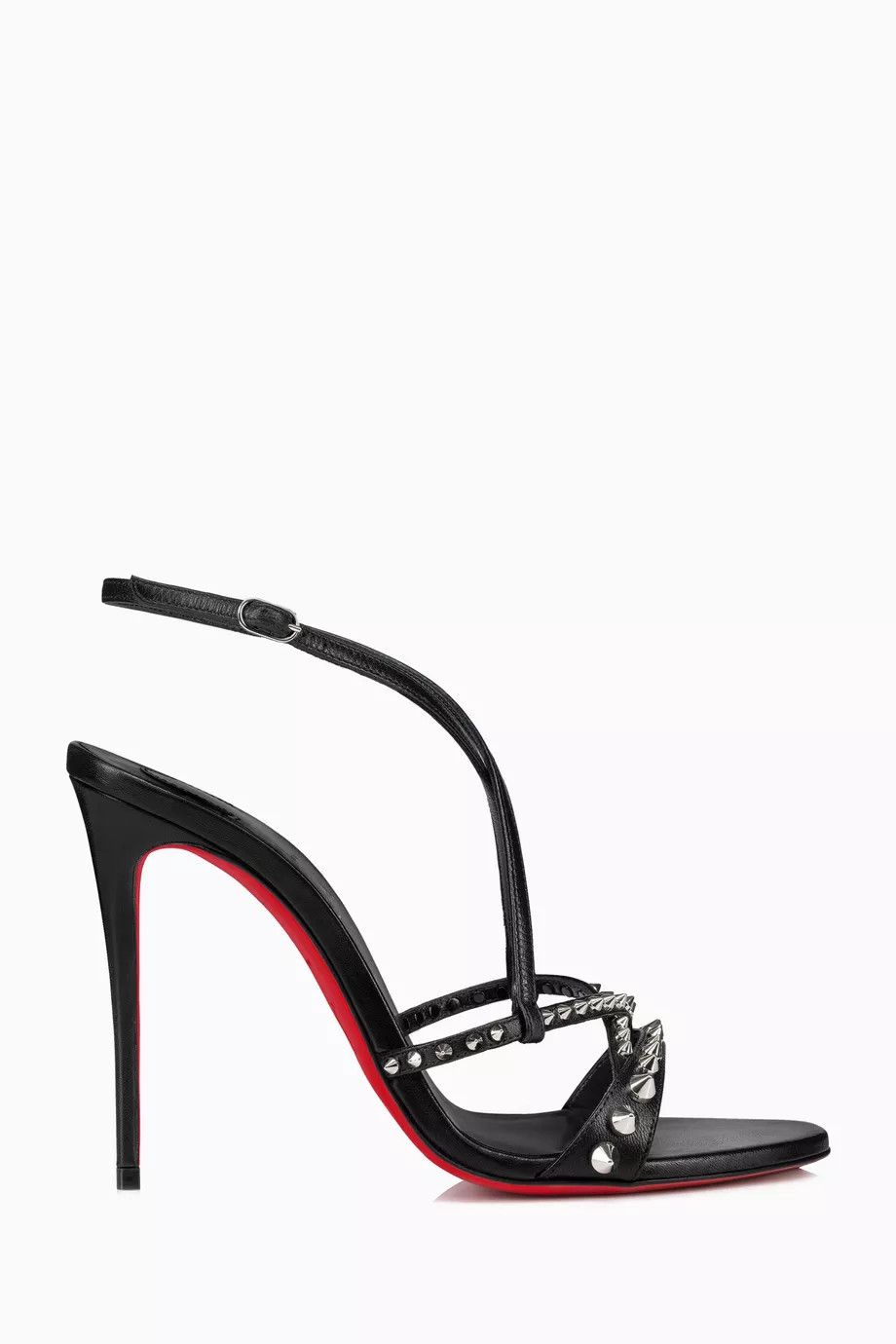 Christian Louboutin o1bcso1str0825 Tatooshka Spikes 100 Sandals Leather in Black Size US 7 / IT 37 - 1 Thumbnail