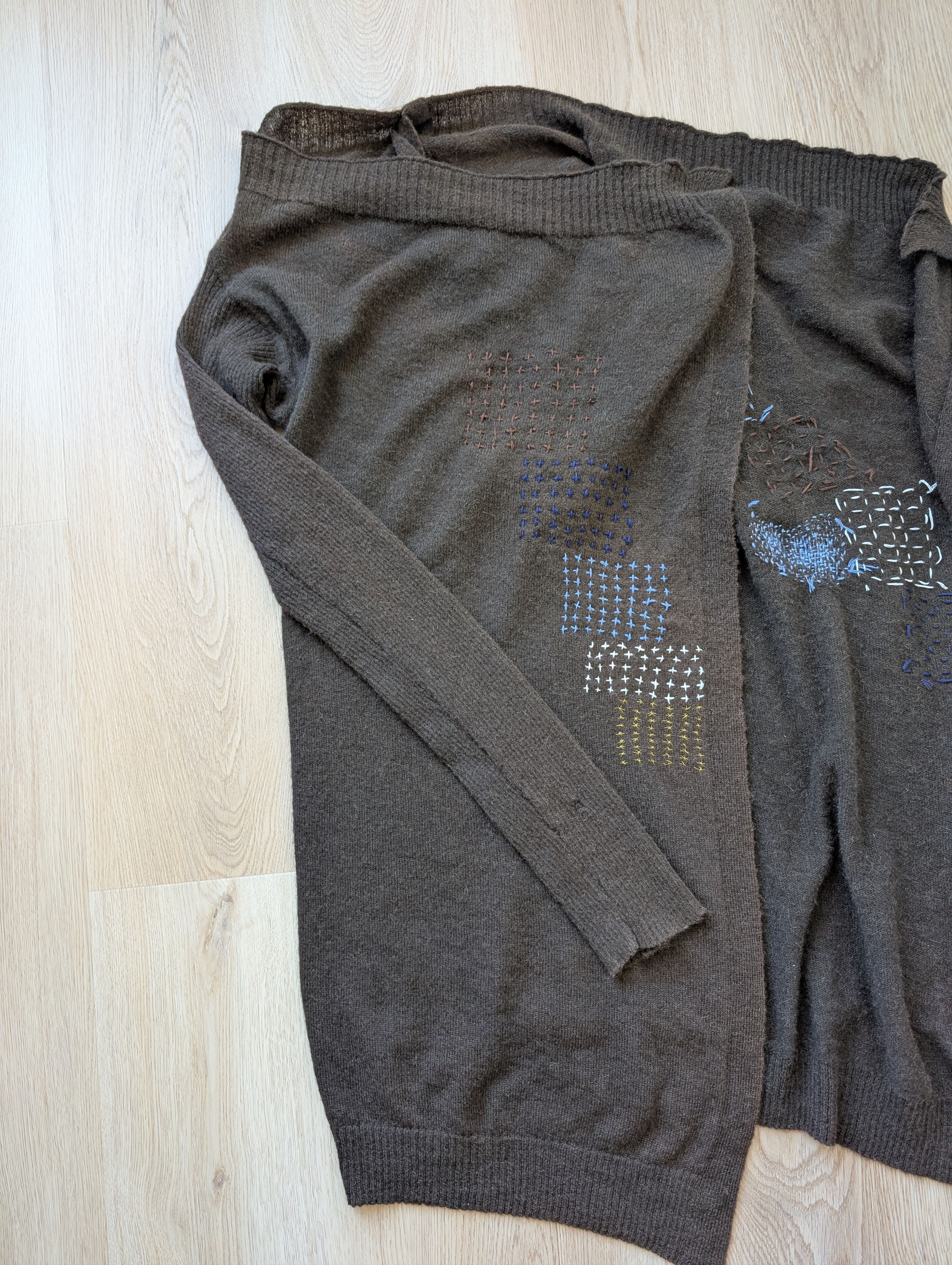 Rick Owens Rick Owens Cardigan Custom Handmade Sashiko Style FW 09 Size S / US 4 / IT 40 - 10 Thumbnail