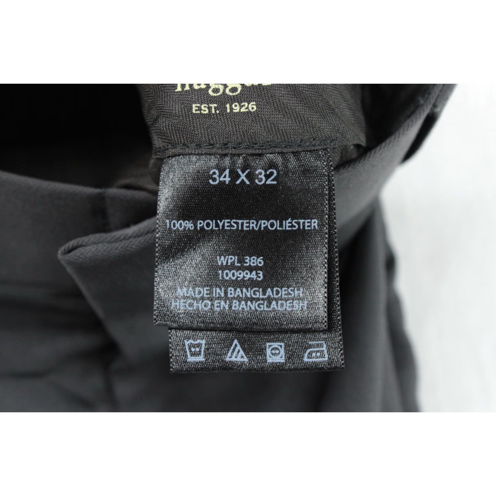 Haggar VINTAGE Haggar Pants Men's 34x32 Black Slacks Straight Chino Micro Herringbone NWT Size US 34 / EU 50 - 7 Thumbnail