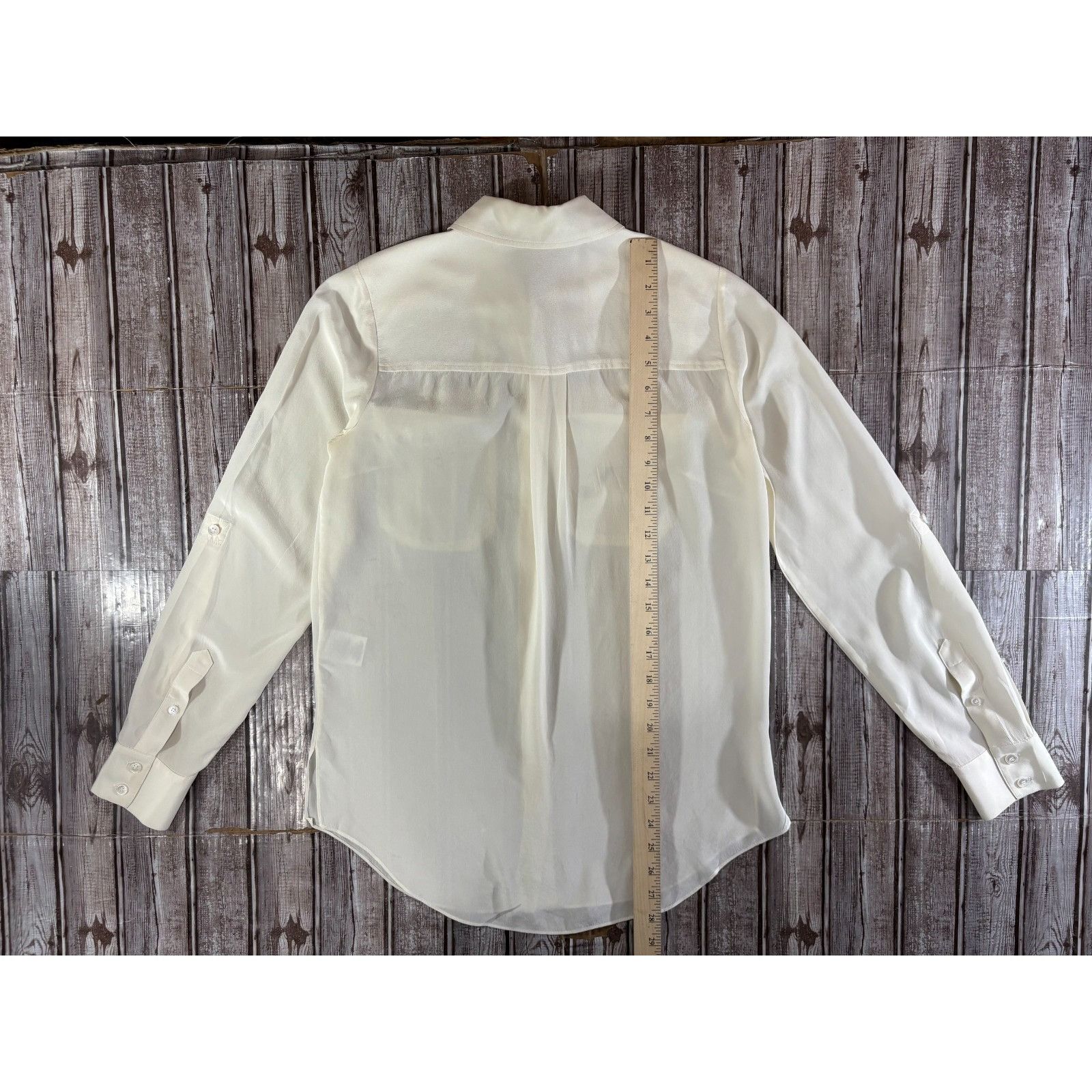 Veronica Beard 100% silk Button-Up pocketes Shirt Top Size 2