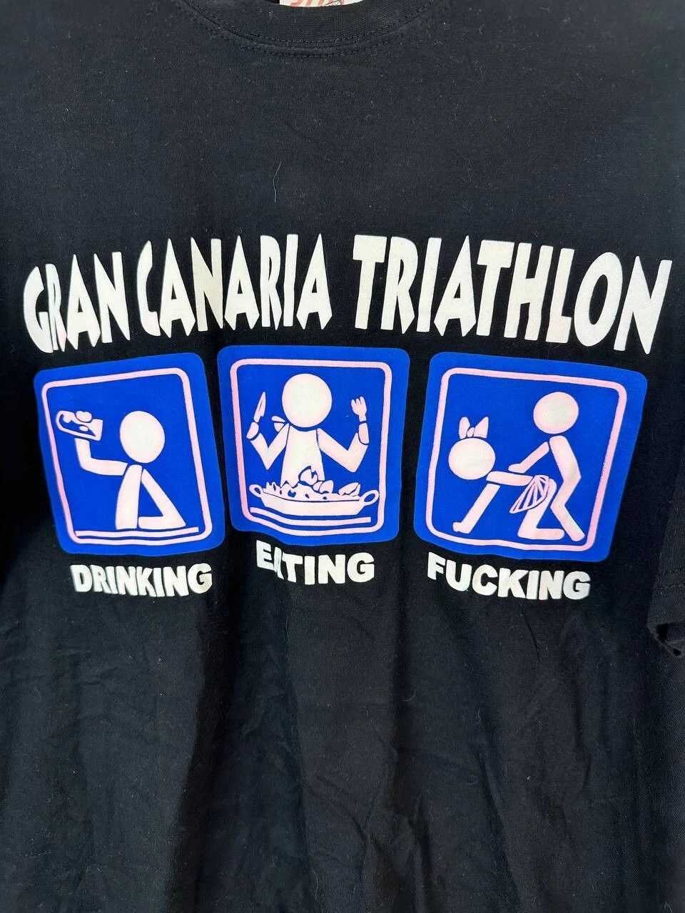 Other Vintage gran Canaria triathlon drinking eating sex Size XL Size US XL / EU 56 / 4 - 4 Thumbnail