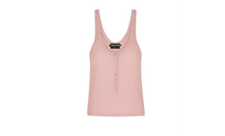 Tom Ford o1w1db10525 TSJ572 Ribbed Tank Top in Pink Size M / US 6-8 / IT 42-44 - 1 Thumbnail