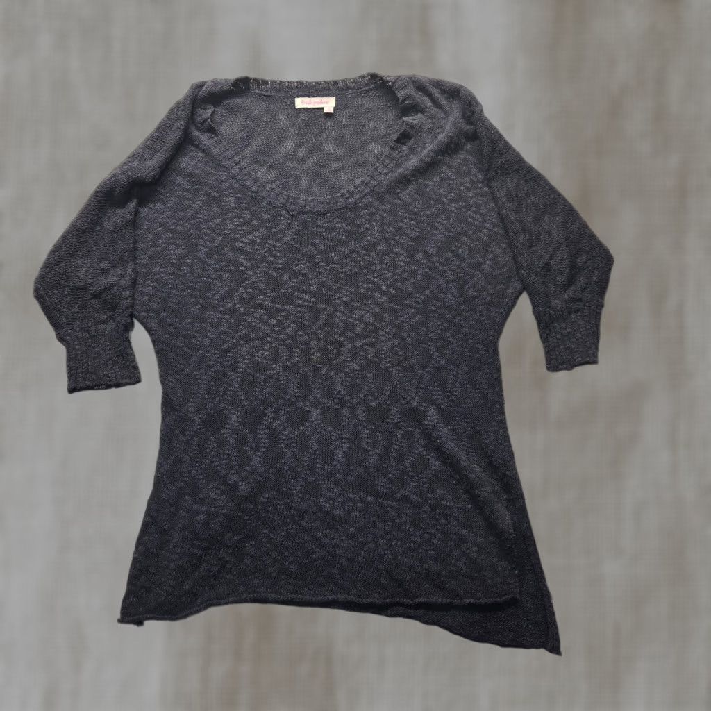 Vintage Fresh Produce Solid Gray Top Lightweight Sweater Women XS Gray Pullover Sweater Cotton Blend Lightweight 90s? Size XS / US 0-2 / IT 36-38 - 1 Thumbnail