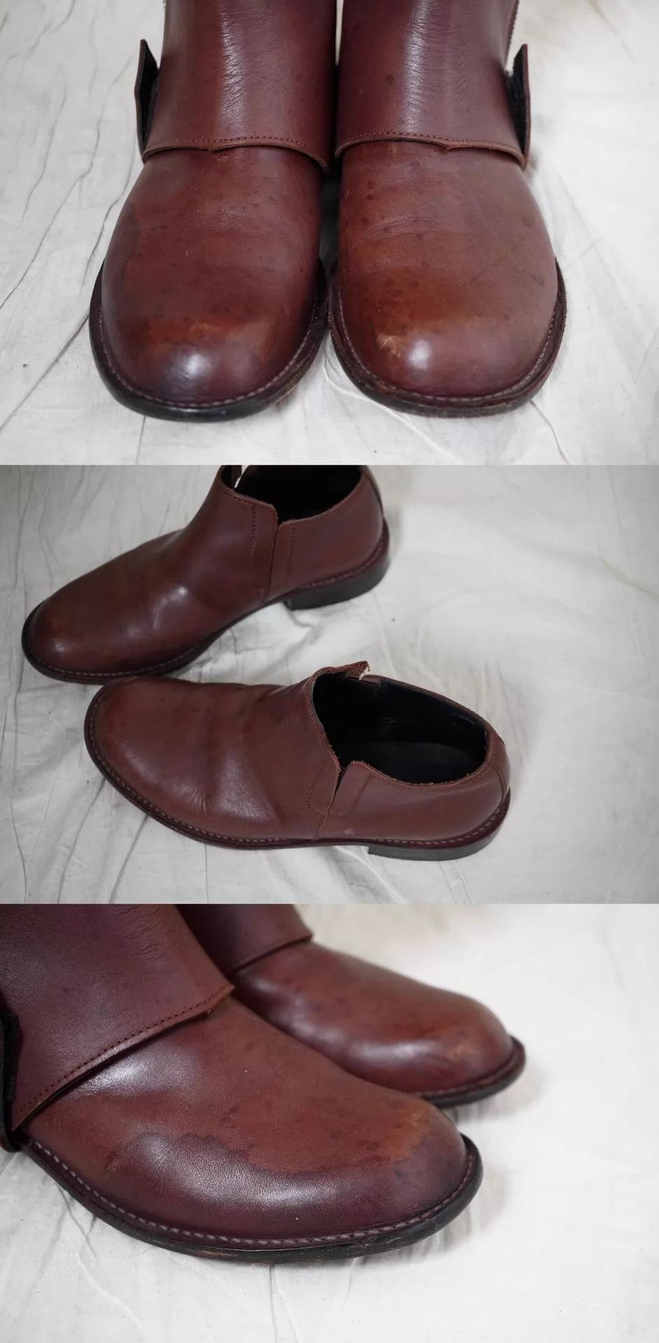 Y's Y'S Yohji Yamamoto 1990s Chunky Cute Armored Brown Boots 38 Size US 7.5 / IT 37.5 - 8 Thumbnail