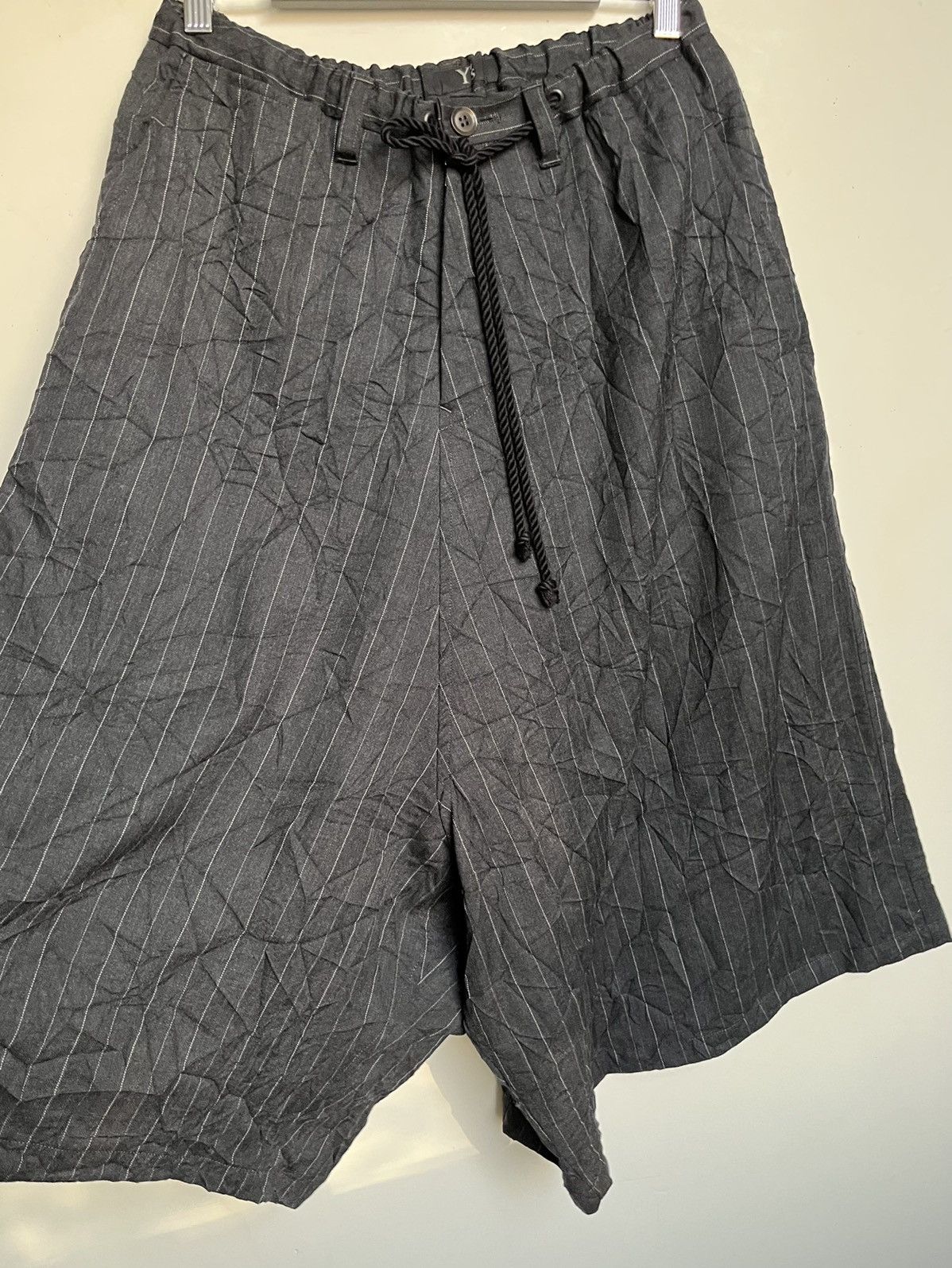 Y's × Yohji Yamamoto Vintage Wide Pinstripe Hakama Pants Size 27" / US 4 / IT 40 - 8 Thumbnail