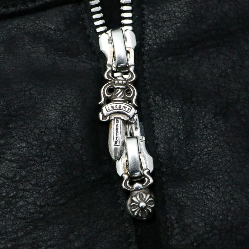 Chrome Hearts Chrome Hearts Leather Zipper Cashmere Jacket Size US L / EU 52-54 / 3 - 3 Thumbnail