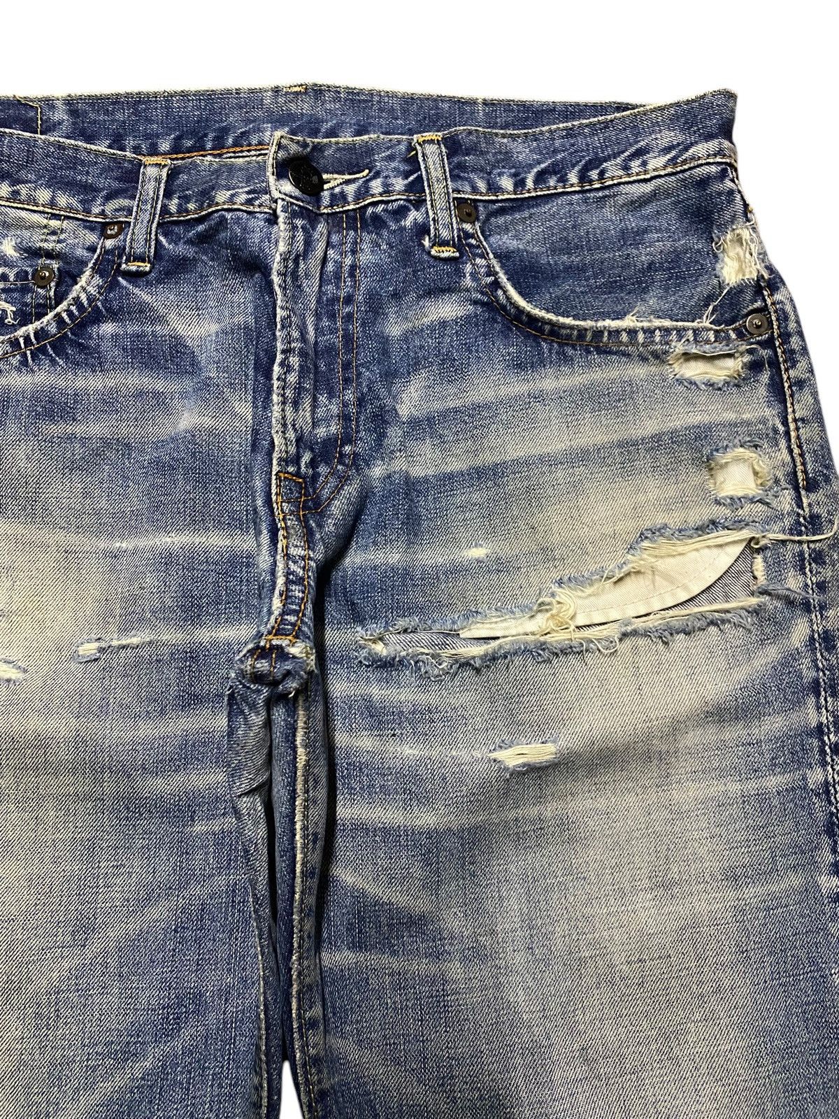 Neighborhood Vintage Japanese Brand Skull Ripped Jeans Size US 33 - 8 Thumbnail