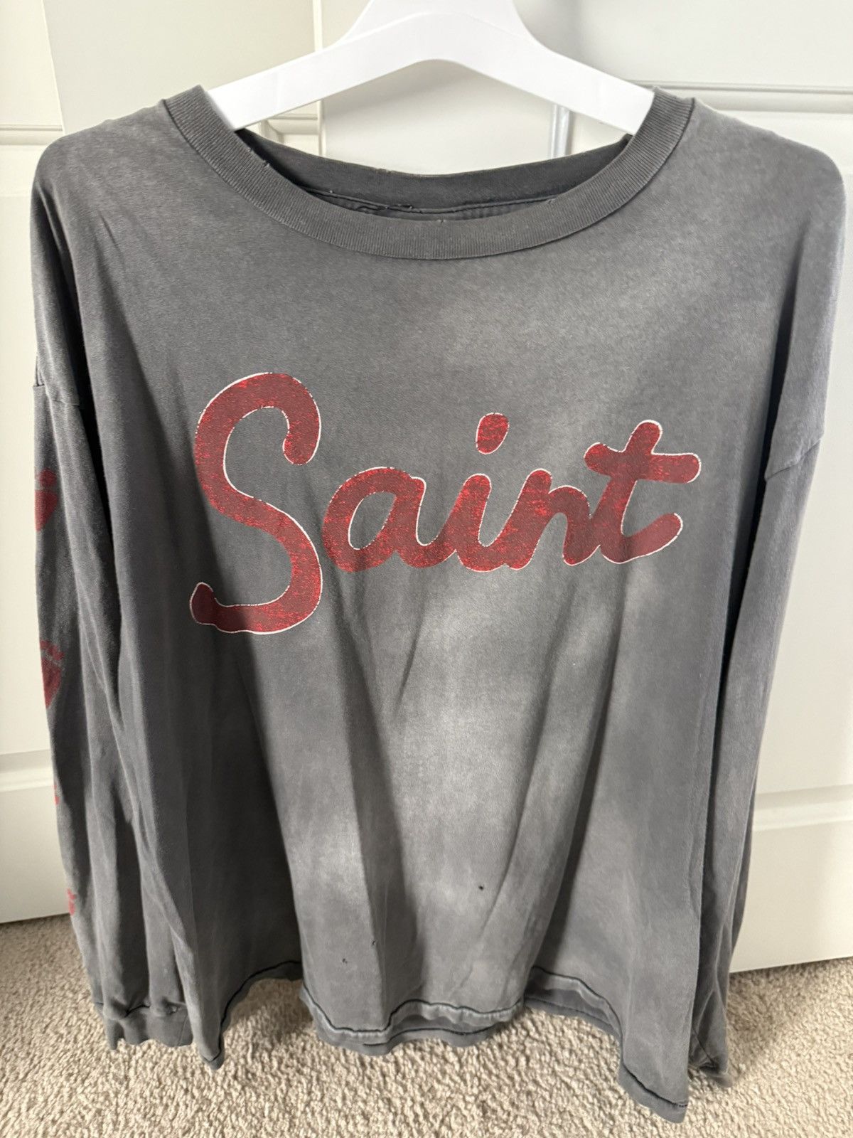 Saint Michael Foot Print Long Sleeve Tee