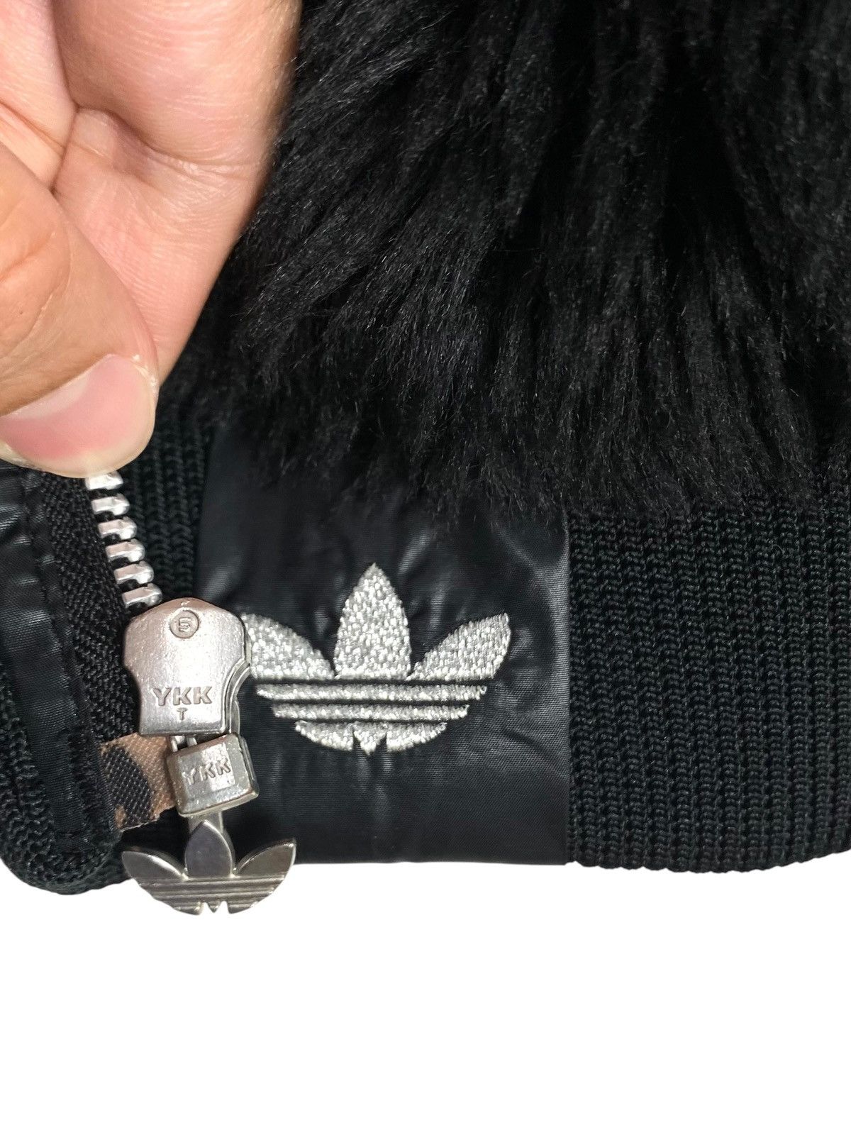 Adidas Rare‼️ Adidas Hooded Faux Fur Jacket Big Logo Inside Size XS / US 0-2 / IT 36-38 - 7 Thumbnail