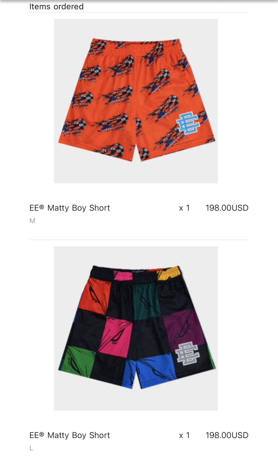 Eric Emanuel Eric Emanuel x Matty Boy Core Short “Multicolor” (LARGE) Size US 34 / EU 50 - 2 Thumbnail