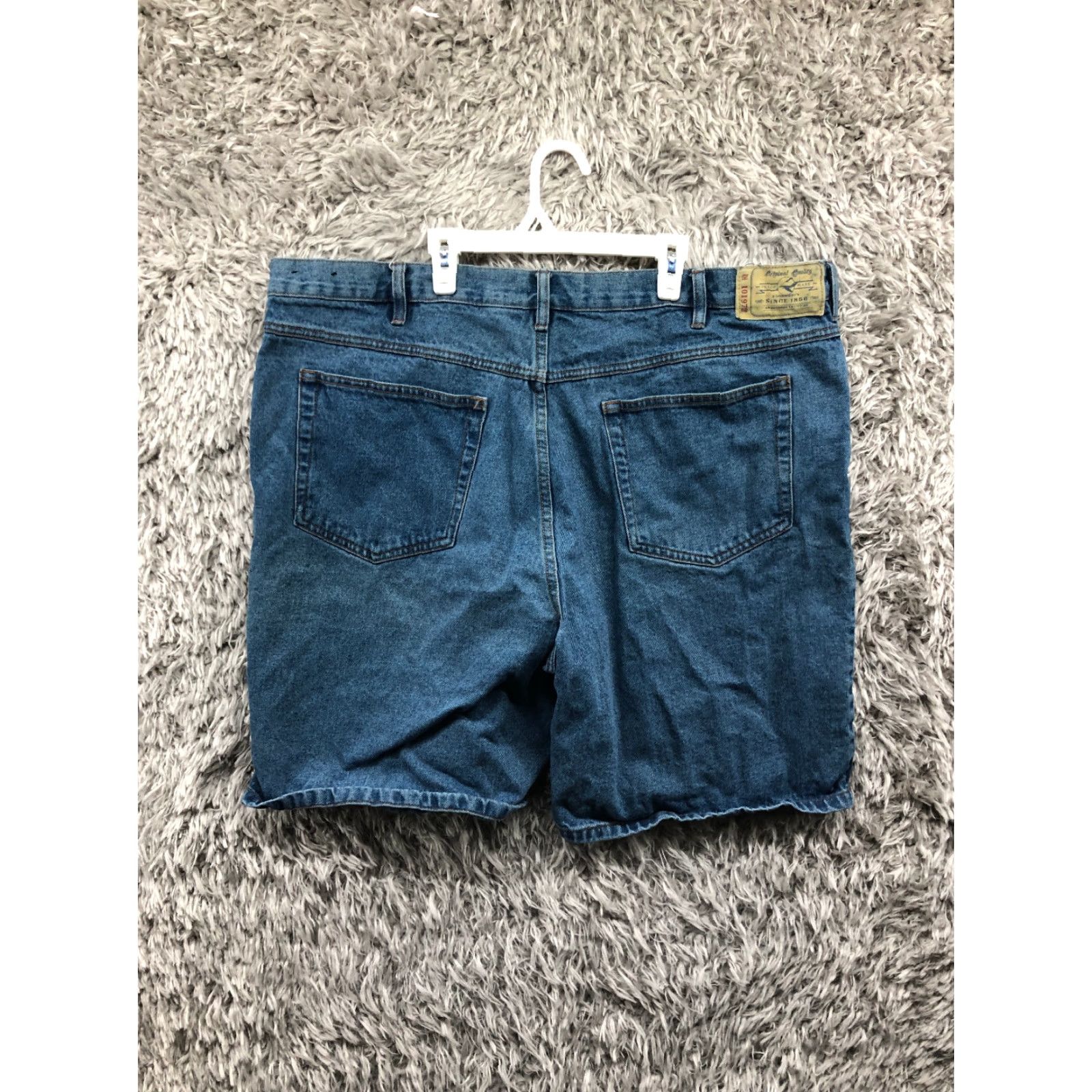 Vintage RedHead Shorts Mens 44 Mid Rise Dark Wash Blue Denim Jean Bermuda Shorts Regular 5-Pocket Vintage? No Size US 44 / EU 60 - 6 Thumbnail