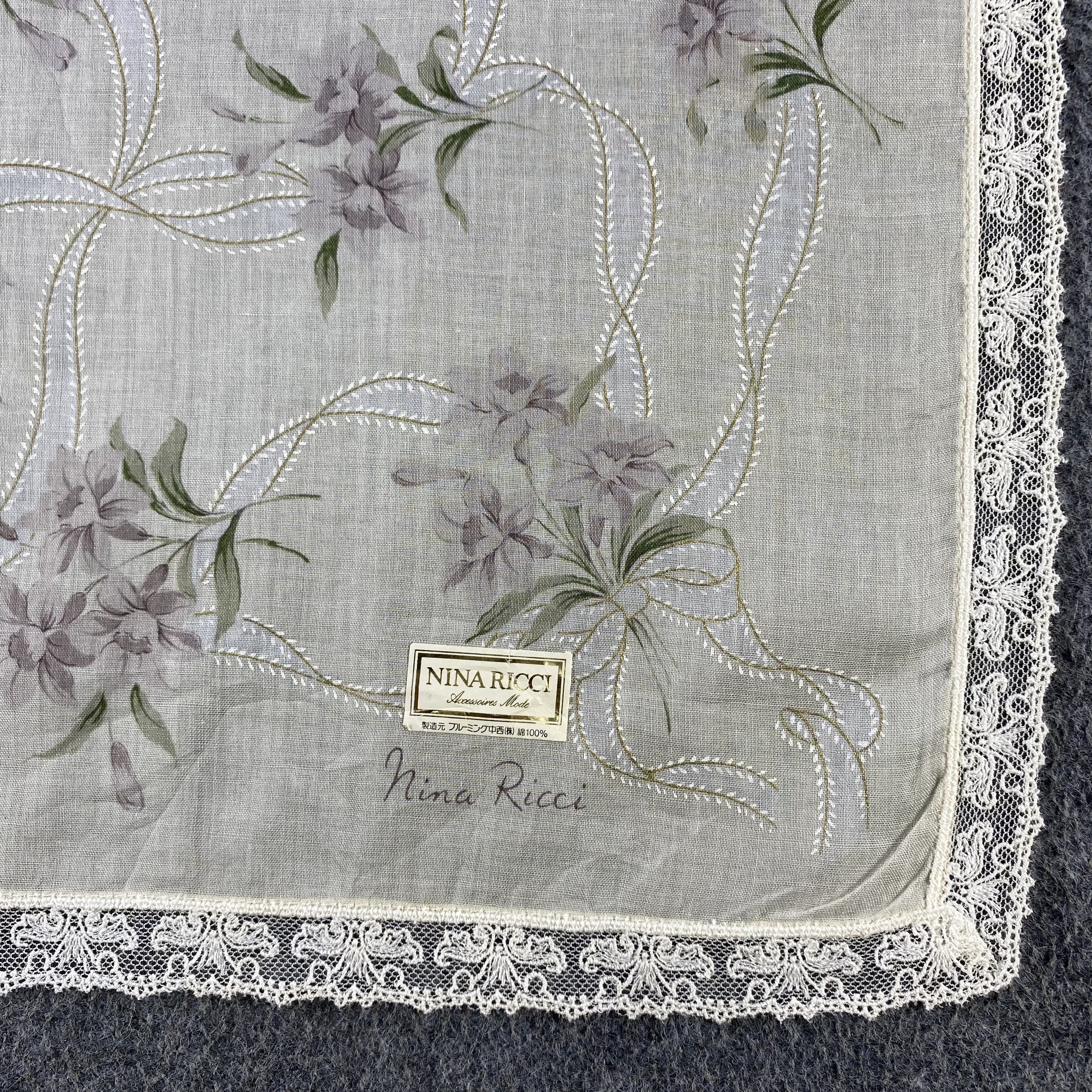 Nina Ricci × Vintage Nina Ricci Handkerchief/Neckerchief/Bandana HC681 Size ONE SIZE - 3 Thumbnail