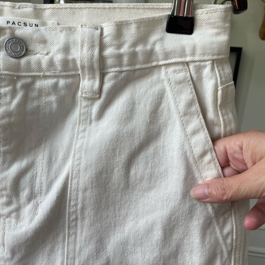 Pacsun PacSun White Cargo Dad Jeans $60 28 Size 28" / US 6 / IT 42 - 4 Thumbnail