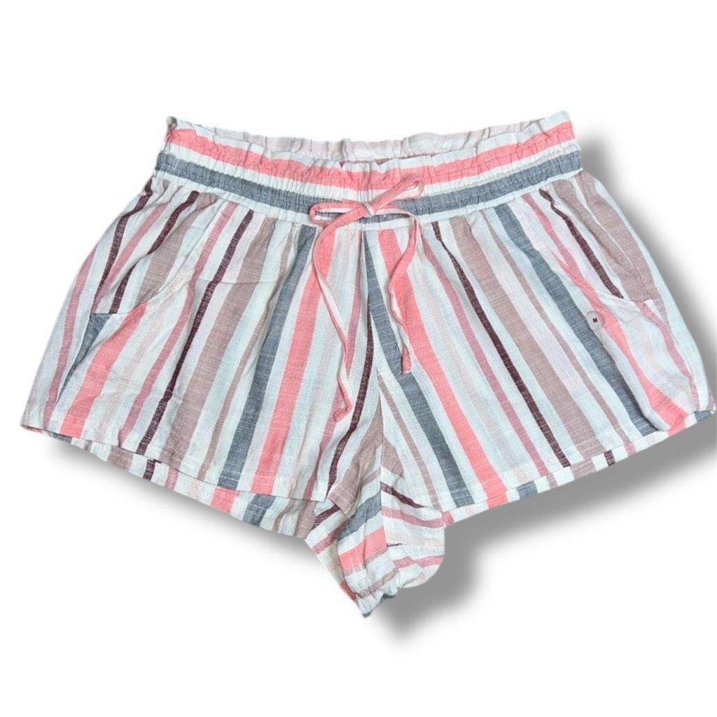 Aeropostale Aeropostal, Lightweight Striped Shorts Elastic Waist Drawstr Size 28" / US 6 / IT 42 - 1 Thumbnail
