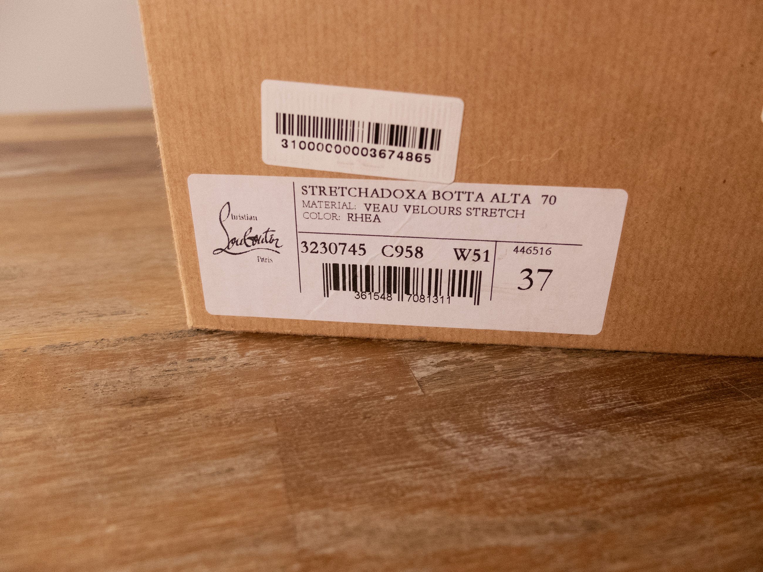 Christian Louboutin CHRISTIAN LOUBOUTIN Stretchadoxa brown suede tall boots 7 37 Size US 7 / IT 37 - 12 Thumbnail