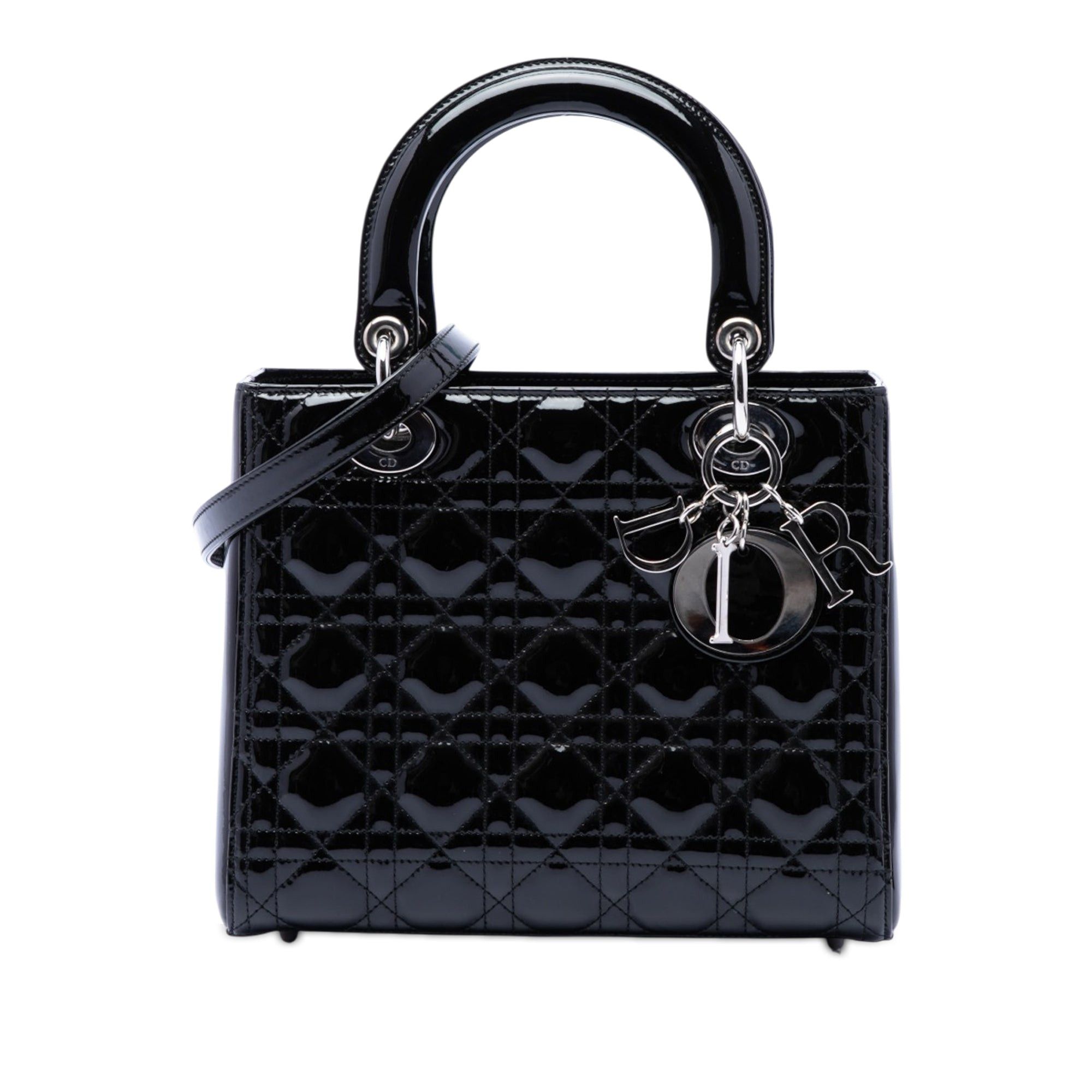 Dior Medium Patent Cannage Lady Dior Size ONE SIZE - 1 Thumbnail