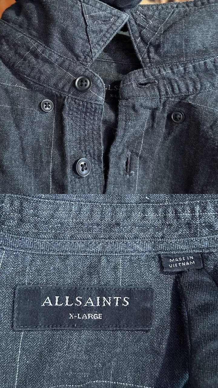 Allsaints Allsaints dark plaid shirt buttons cotton Size US XL / EU 56 / 4 - 2 Thumbnail