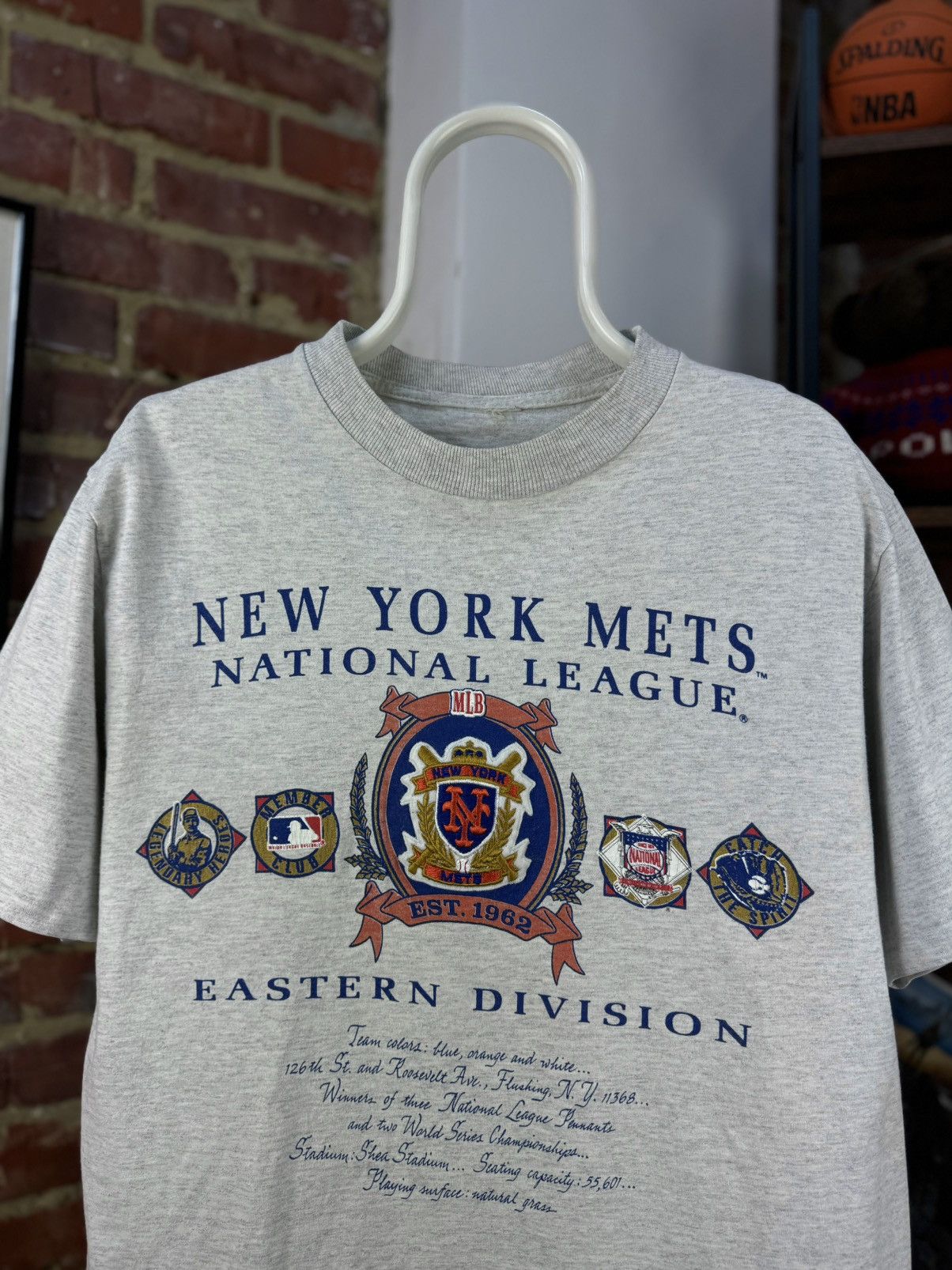 Nutmeg × Vintage NEW YORK METS Nutmeg Mills MLB Made in USA Vintage T-Shirt Size US M / EU 48-50 / 2 - 2 Thumbnail