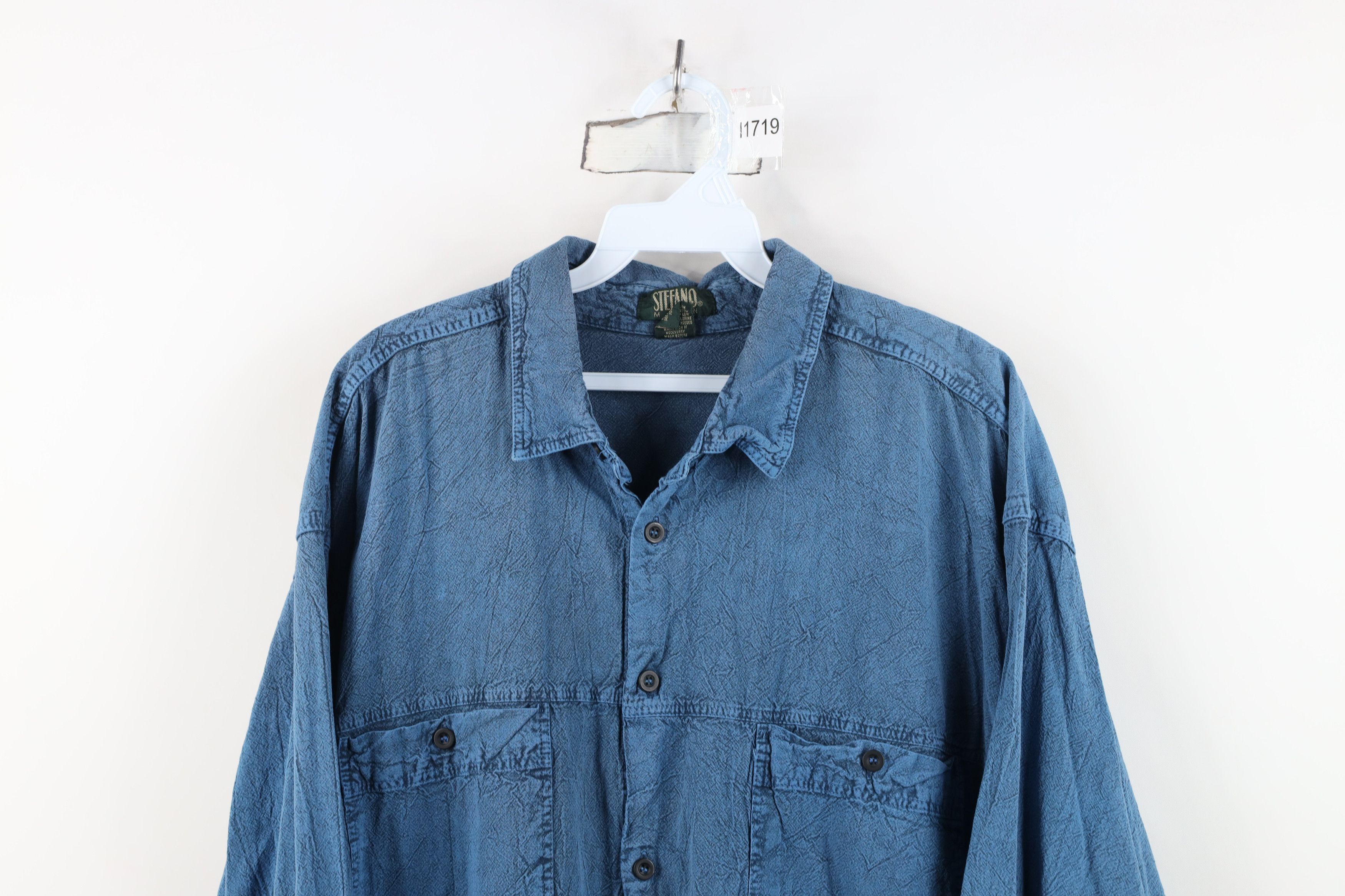 Vintage Vintage 90s Streetwear Wash Baggy Fit Collared Button Shirt Size US XL / EU 56 / 4 - 2 Thumbnail