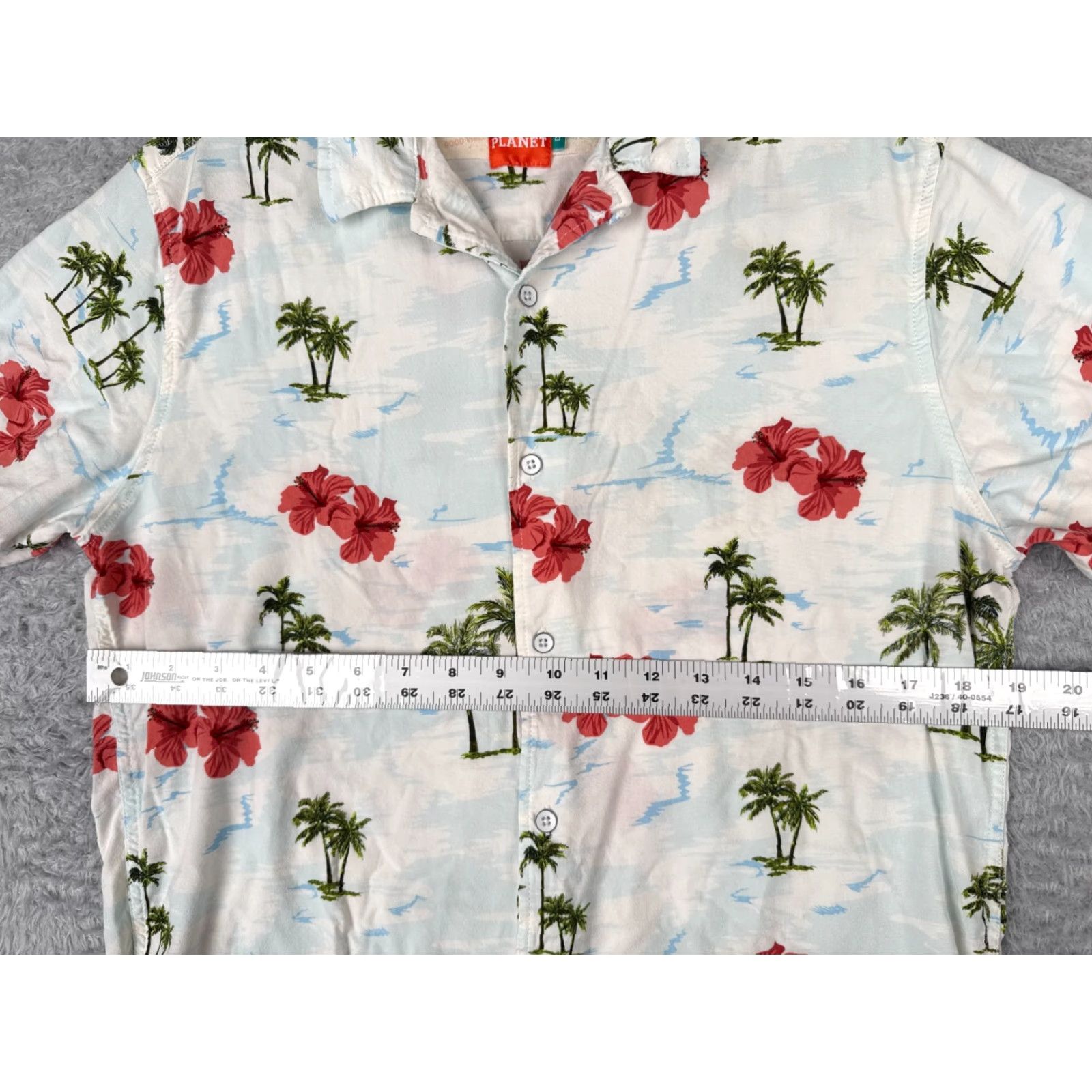 Vintage VINTAGE Free Planet Shirt Mens L White Floral Palm Tree AOP Button Up Rayon Blend Size US L / EU 52-54 / 3 - 7 Thumbnail
