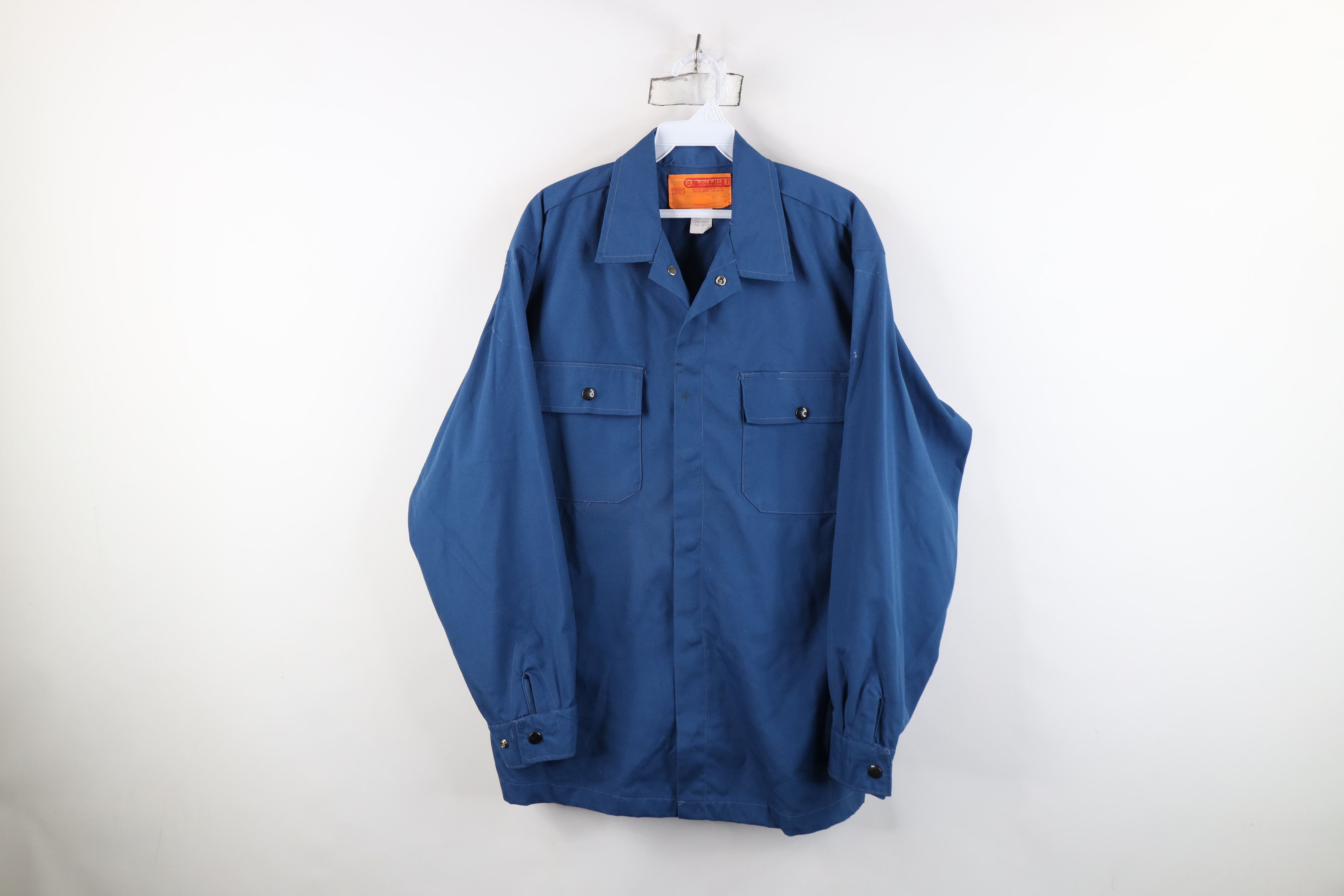 Vintage Vintage 70s Streetwear Workwear Mechanic Button Shirt Jacket Size US M / EU 48-50 / 2 - 1 Thumbnail