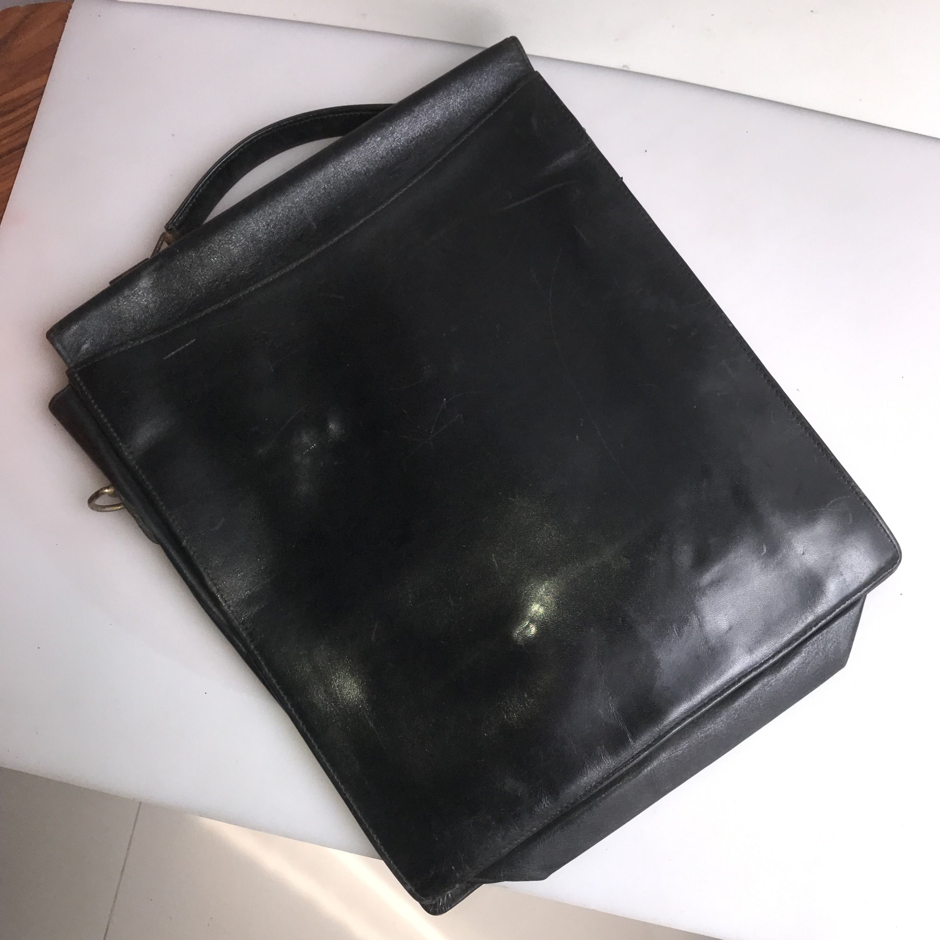 Vintage Vintage golden head germany black Satchel Bag Soulder Bag Size ONE SIZE - 12 Thumbnail