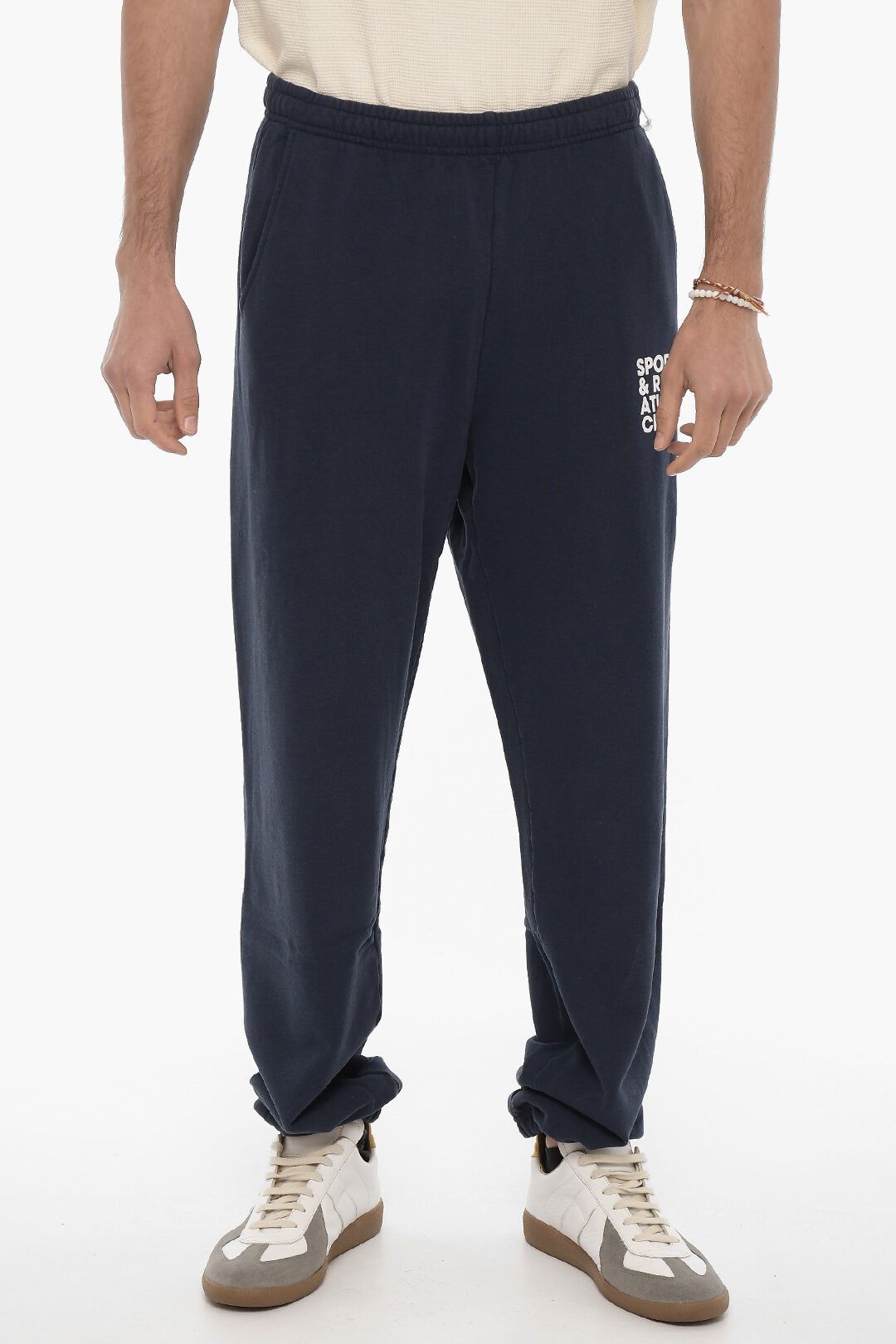 image of Sporty Rich Og1Mm0524 Cotton Sweatpants & Joggers In Blue, Men's (Size 30)