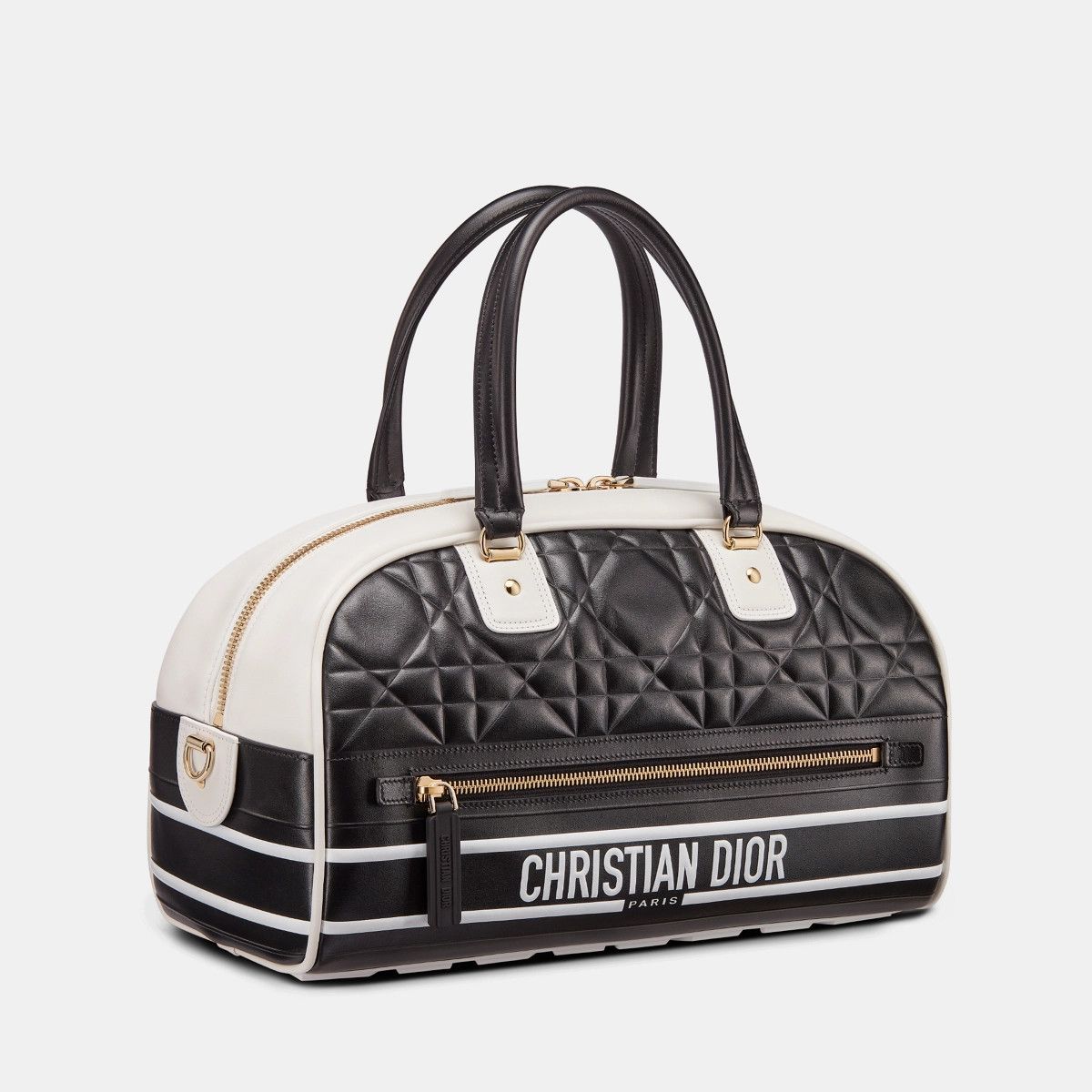 Dior o1bcso1str1124 Size: OS /Vibe Zip Bowling Bag in Black/White Size ONE SIZE - 1 Thumbnail