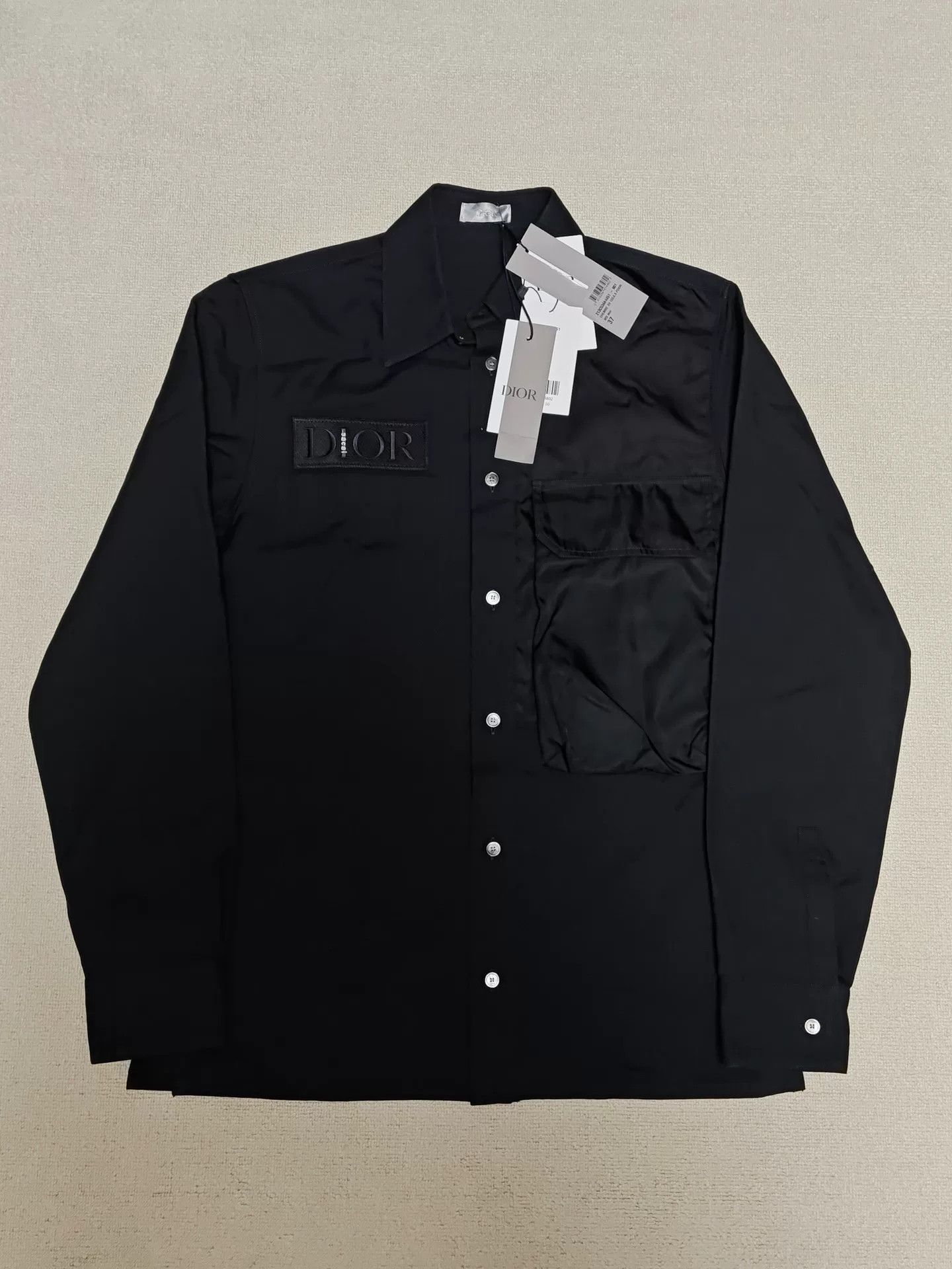 Dior dior x sacai black long sleeve shirt Size US M / EU 48-50 / 2 - 1 Thumbnail