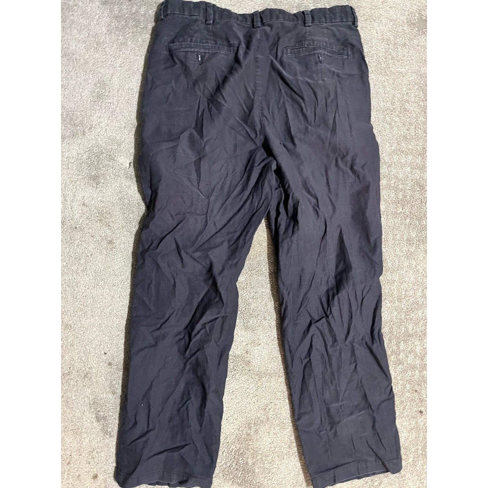 Brooks Brothers VINTAGE Brooks Brothers Pants Men’s Navy Blue Cotton 38x32 Pleated Chino Straight 5-Pocket Regular Blue Mens Size US 38 / EU 54 - 3 Thumbnail
