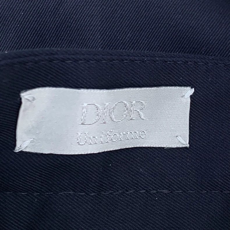Dior Dior Dark blue mid-waist cotton straight trousers 2501-Next Size US 36 / EU 52 - 6 Thumbnail