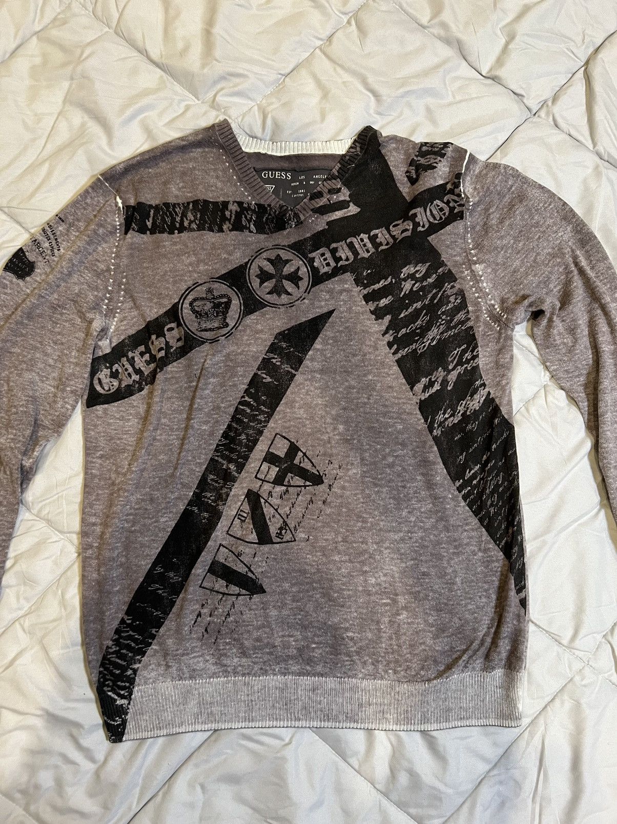 Guess Guess Los Angeles Sweater Black Graphic Size US L / EU 52-54 / 3 - 2 Thumbnail