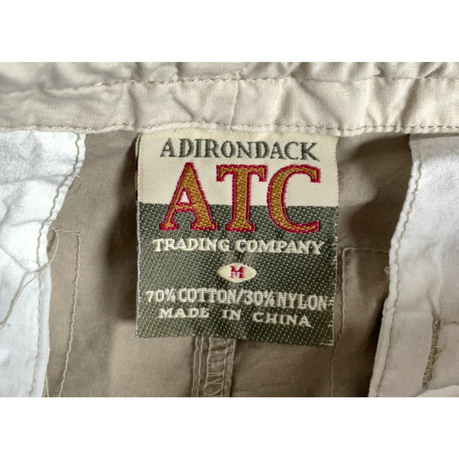 Vintage VINTAGE Adirondack Trading Company Pants Mens M Beige Convertible Cargo Back Pocket Baggy Regular 34 x 33 x 11 Chino? Size US 34 / EU 50 - 3 Thumbnail