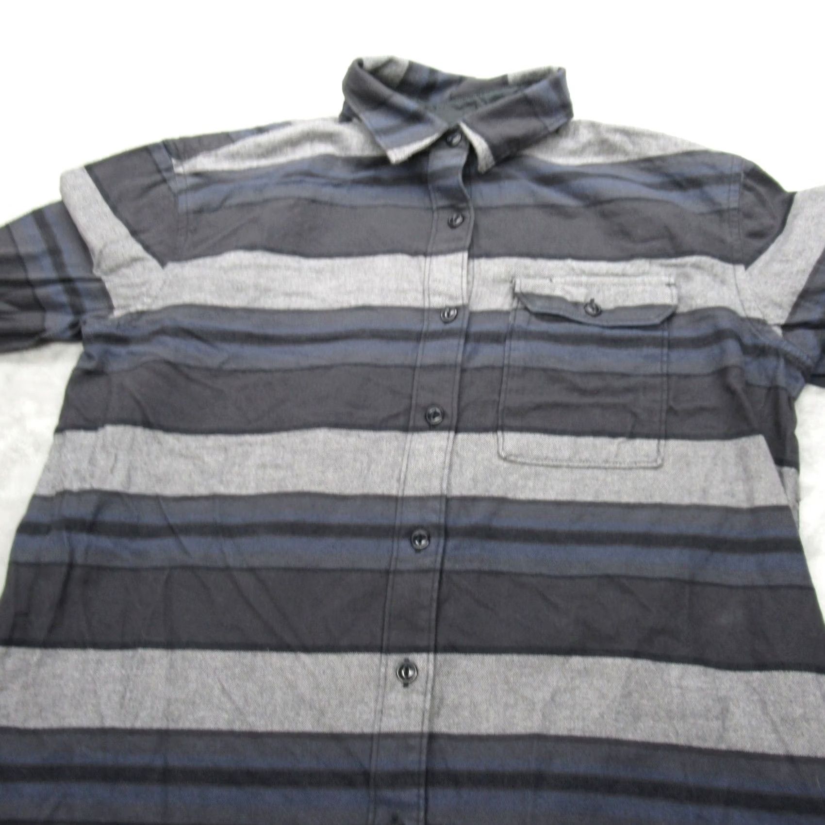 The North Face The North Face Shirt Womens Small Gray Blue Striped Berkeley Cotton Button Up Size S / US 4 / IT 40 - 3 Thumbnail