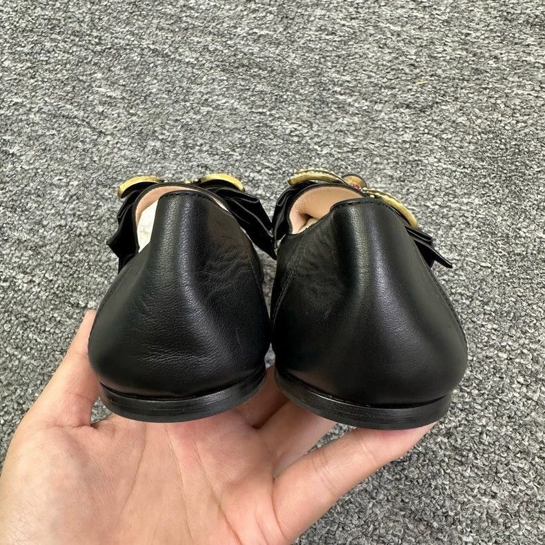 Gucci Gucci Bee Soft Leather Loafers Size 35.5-2505 Size US 4.5 / IT 34.5 - 6 Thumbnail