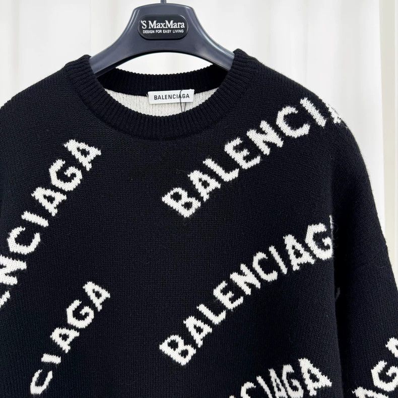 Balenciaga Balenciaga Black and white bullet screen full of knitted s Size US S / EU 44-46 / 1 - 4 Thumbnail