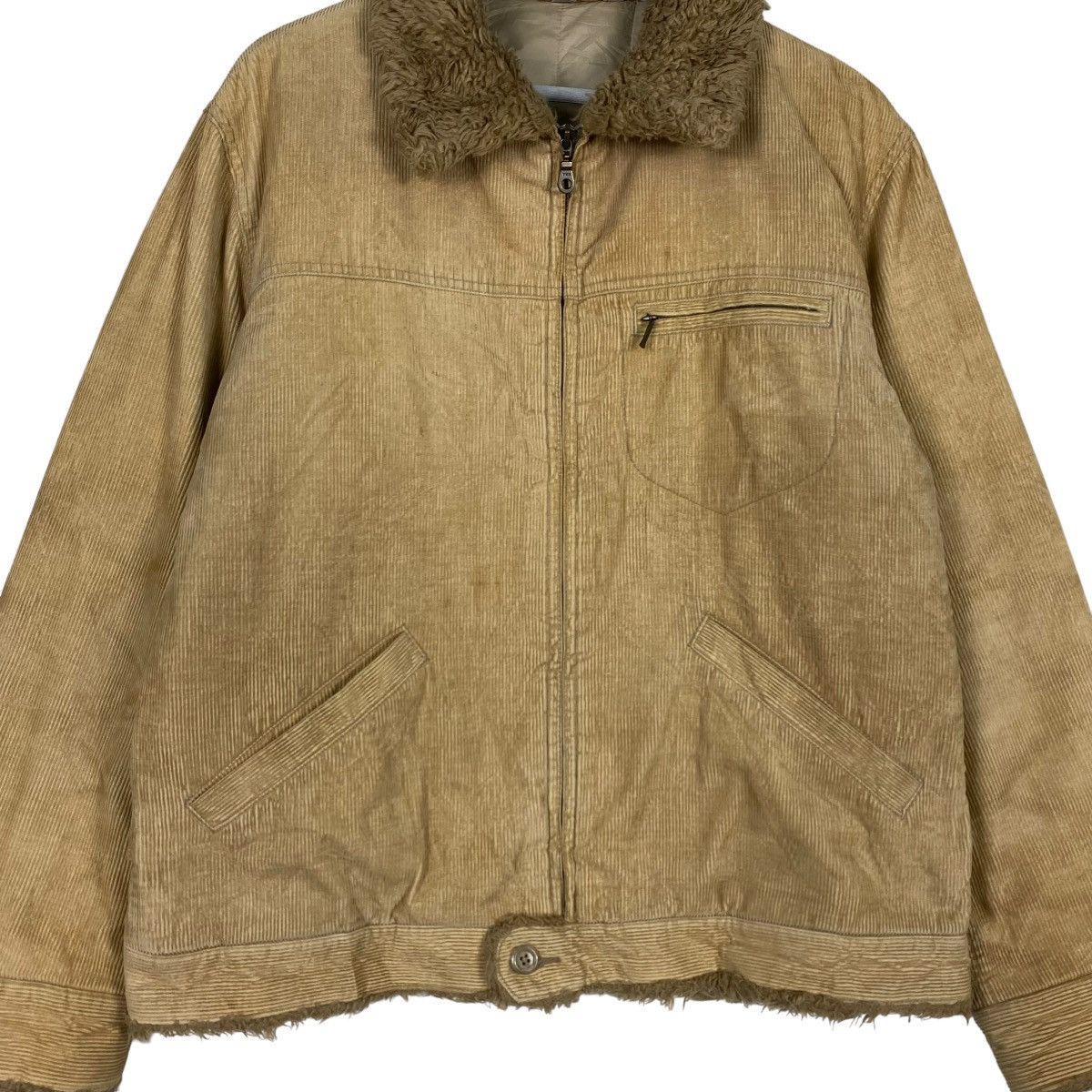 Japanese Brand Uniqlo Corduroy Fur Collar Jacket Size US M / EU 48-50 / 2 - 4 Thumbnail