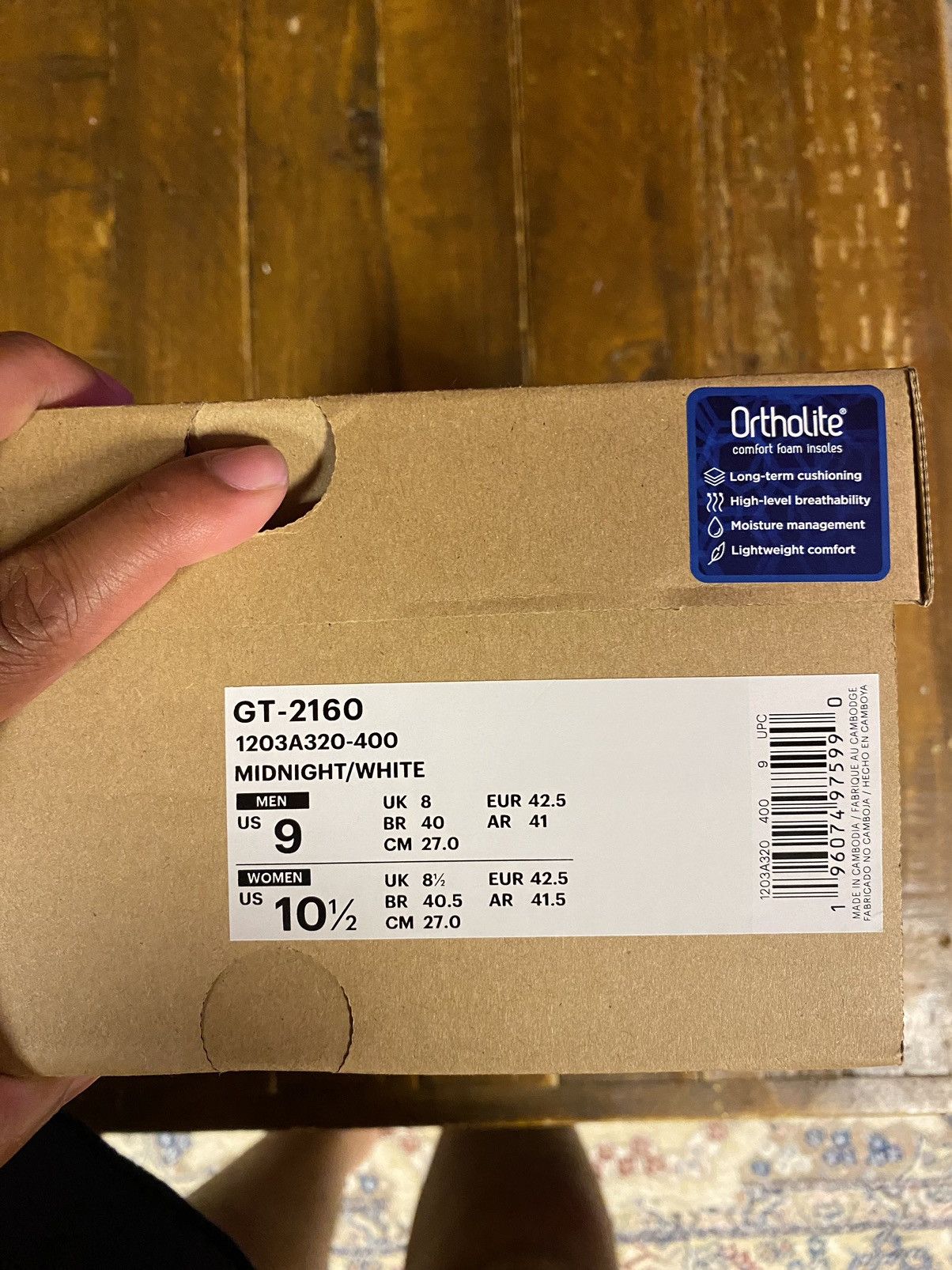 Asics GT-2160 “Midnight/White” Size US 9 / EU 42 - 7 Thumbnail