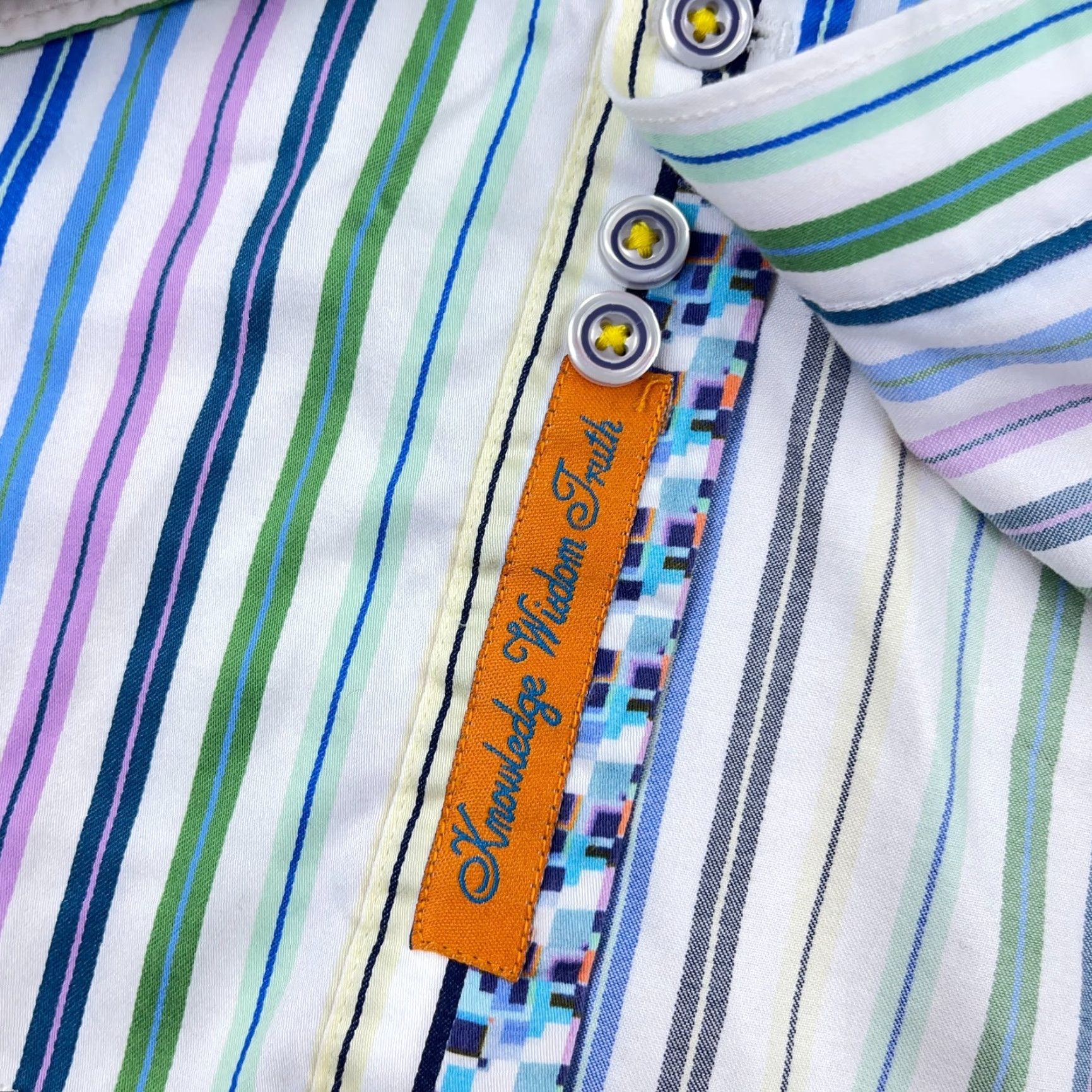 Robert Graham Robert Graham Button-Up Shirt Men Medium Multicolor Striped Casual Regular Fit Size US M / EU 48-50 / 2 - 5 Thumbnail