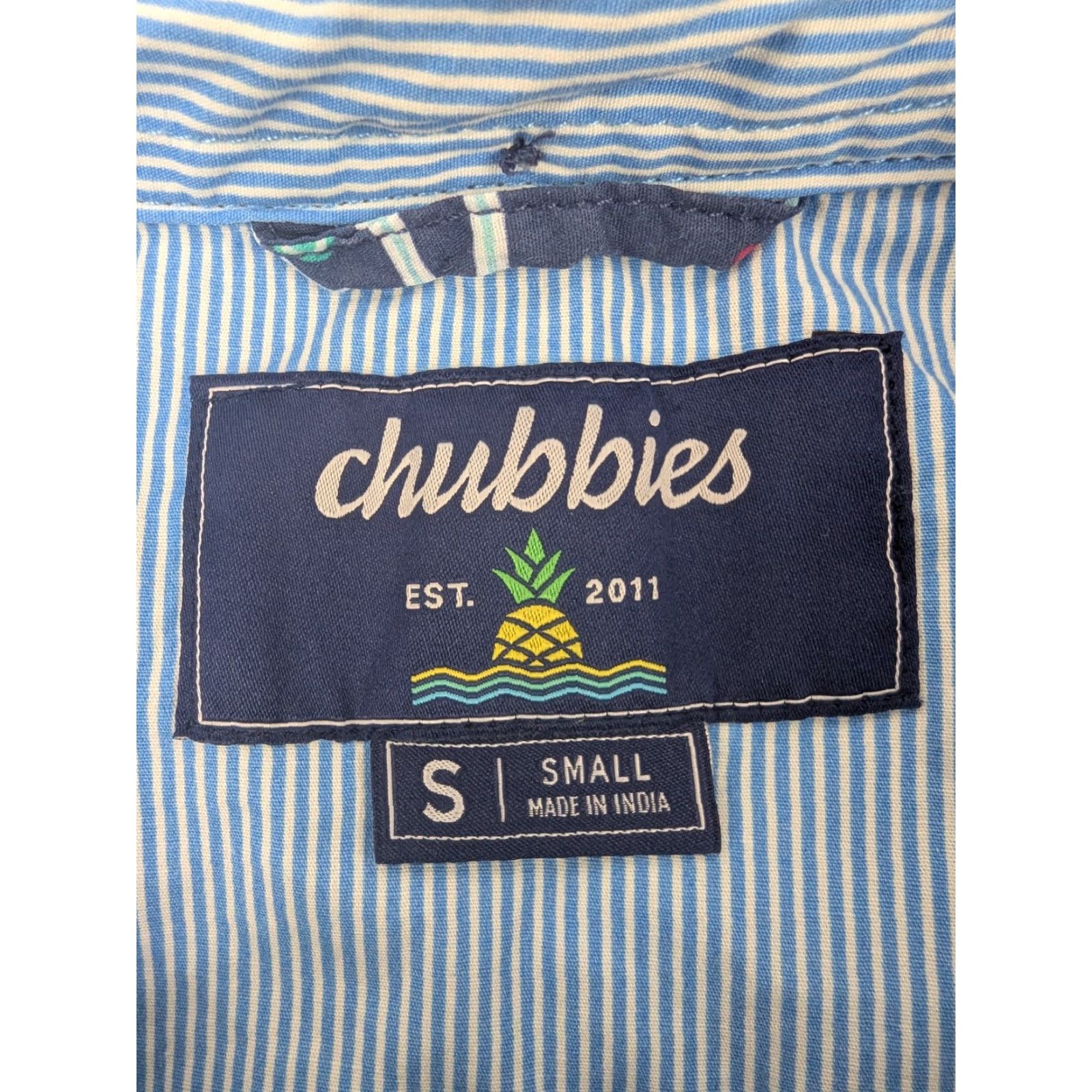 Chubbies Chubbies Shirt Men's Small Flamingo Palm Tree Cocktail Summer Party Beach Cotton Shirt Size US S / EU 44-46 / 1 - 7 Thumbnail