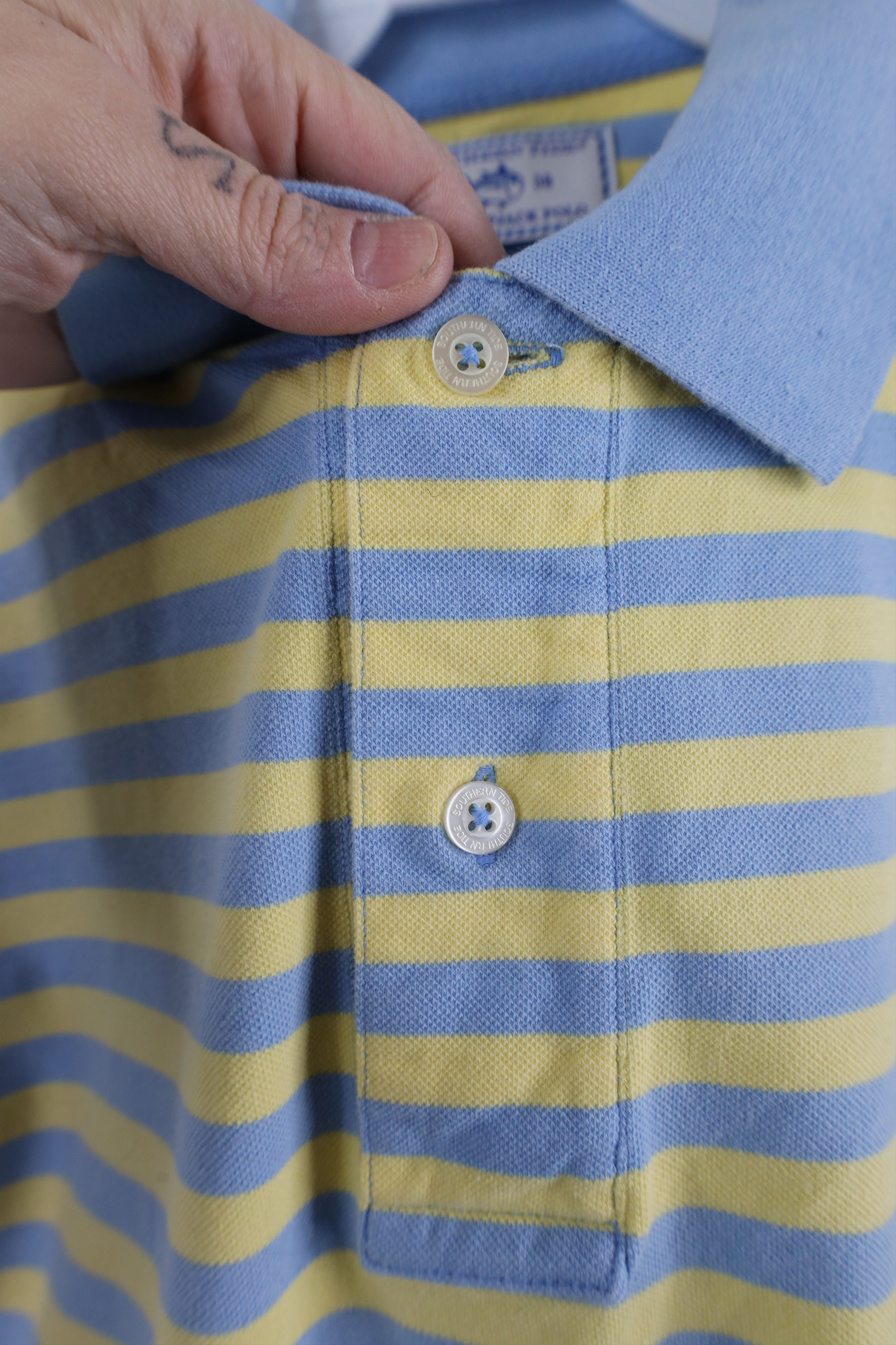 Southern Tide × Vintage Southern Tide Striped The Skip Jack Polo Shirt Cotton Size US M / EU 48-50 / 2 - 5 Thumbnail