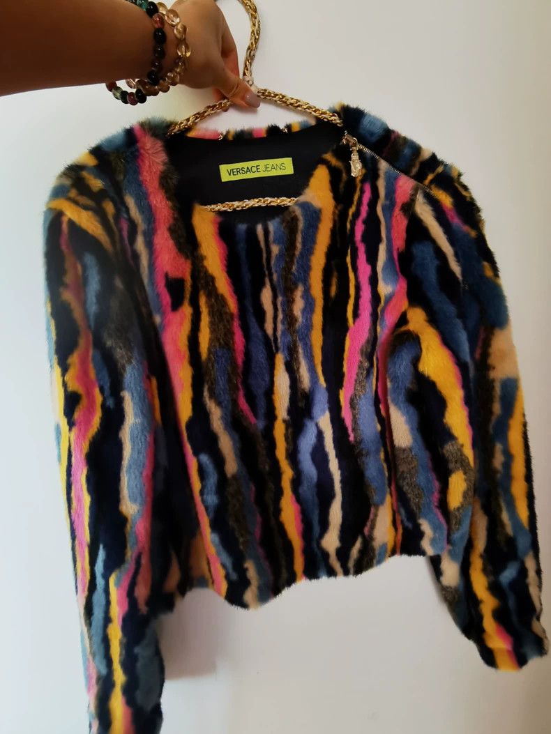 Versace Versace Women's Colorful Fur Jacket - dmc Size US M / EU 48-50 / 2 - 1 Thumbnail