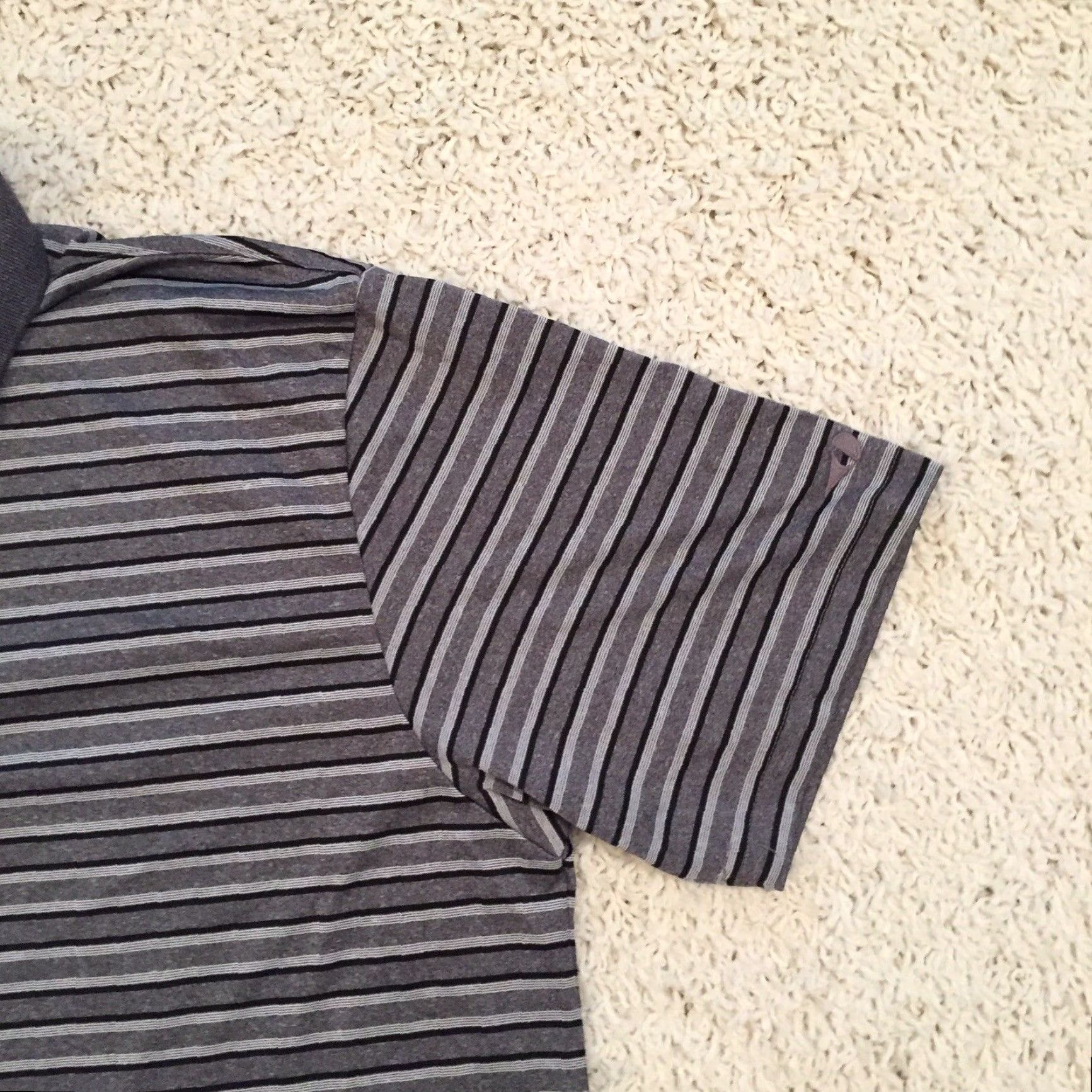 Vintage Grand Slam Polo Shirt Mens Large Gray Striped Short Sleeve Size US L / EU 52-54 / 3 - 4 Thumbnail