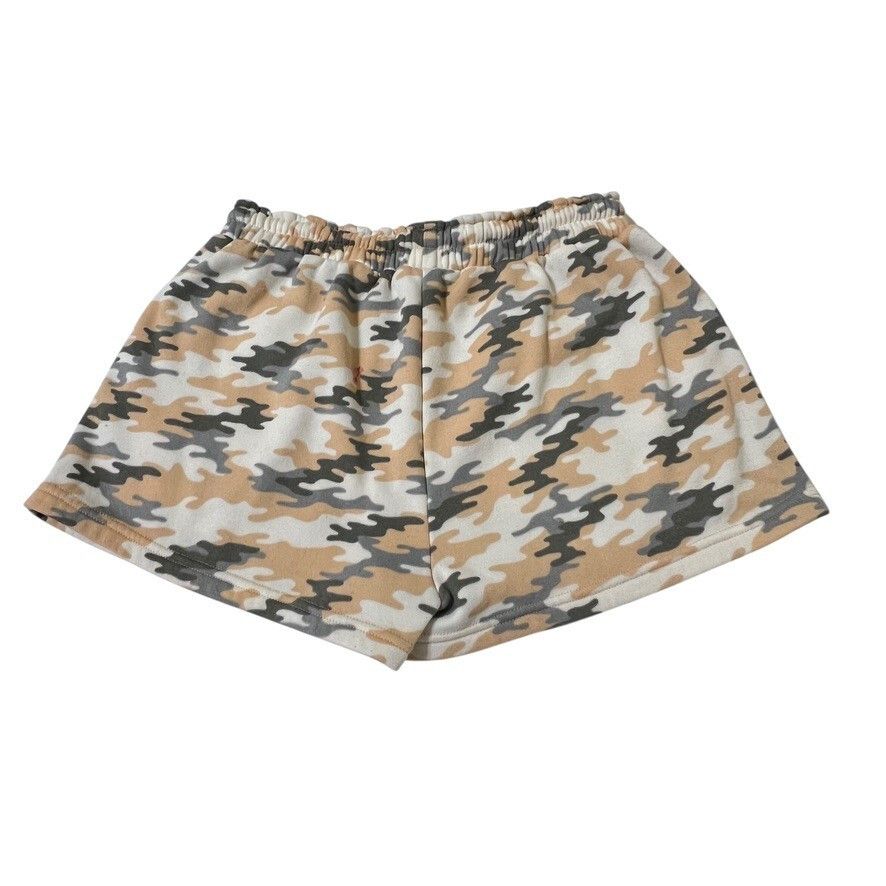 Other Celebrity Pink Shorts Junior/Ladies XL Camo Yellow Gray Tie Size 31" - 3 Thumbnail