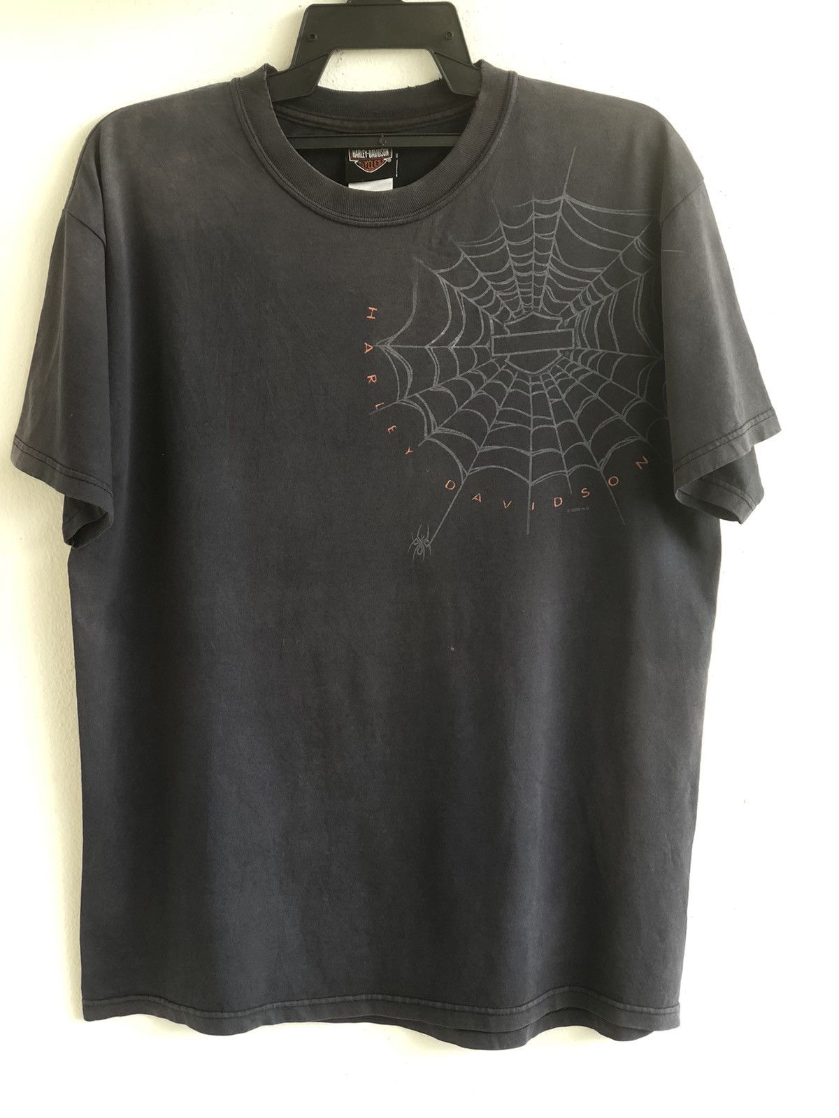 Harley Davidson Vintage 00s Harley Davidson Spider Web Faded Tee Size US L / EU 52-54 / 3 - 2 Thumbnail