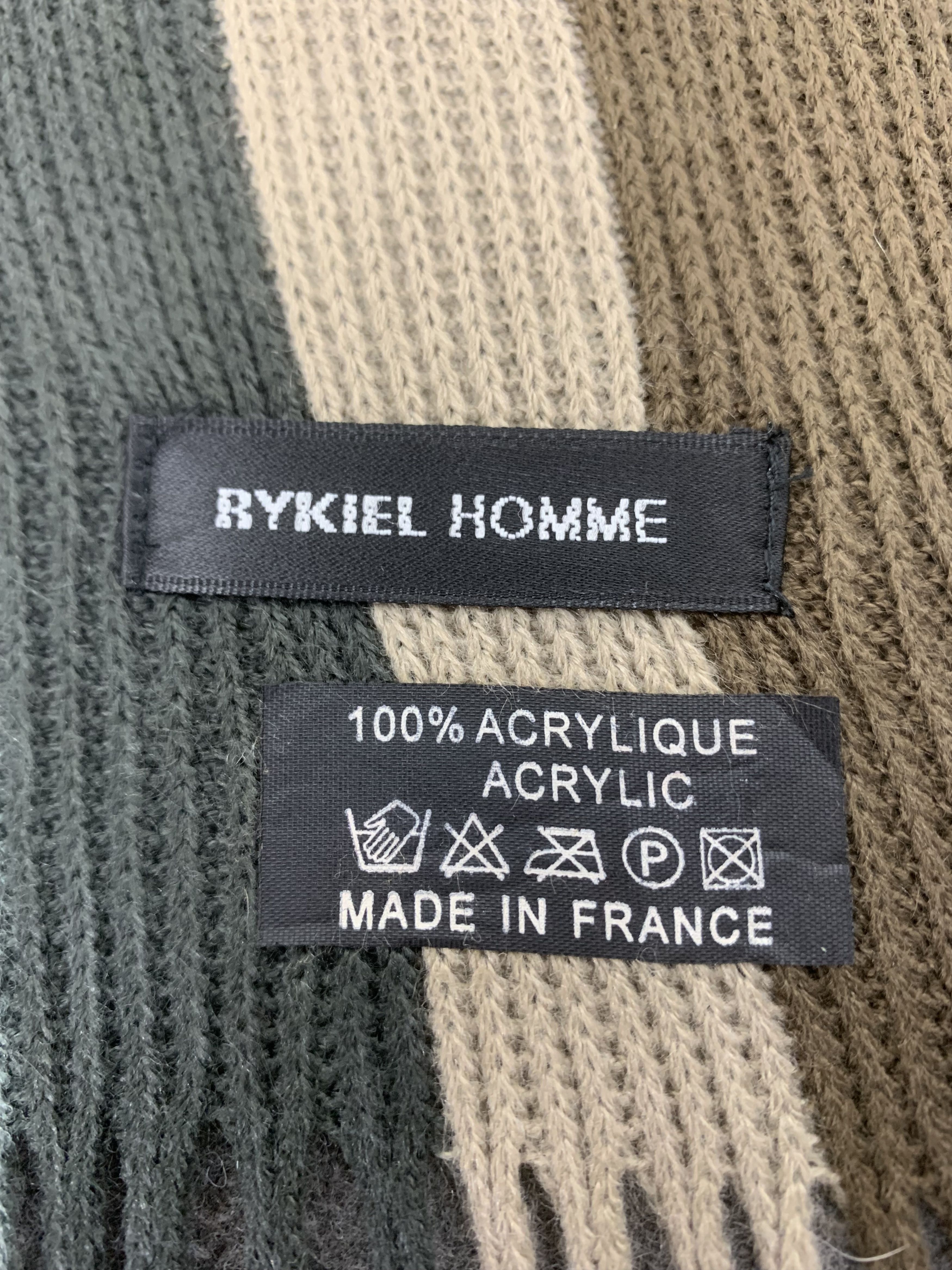 Sonia Rykiel Rykiel Homme Scarf Wool Muffler Neck Wrap BL3106 Size ONE SIZE - 5 Thumbnail